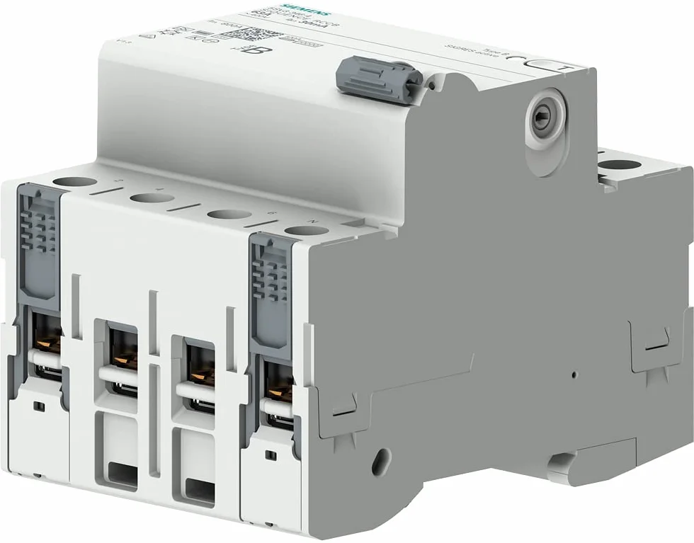 Siemens 5SV33464 wyłącznik ochronny FI 3P+N typ B krótki czas opóźniony 30 mA 63 A 400 V