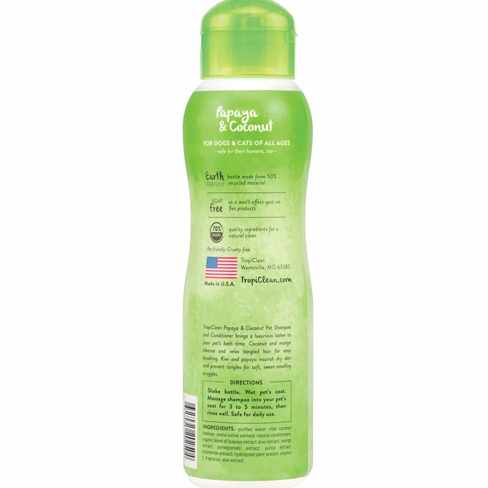 TropiClean TRPYSH12Z szampon z papai i kokosem