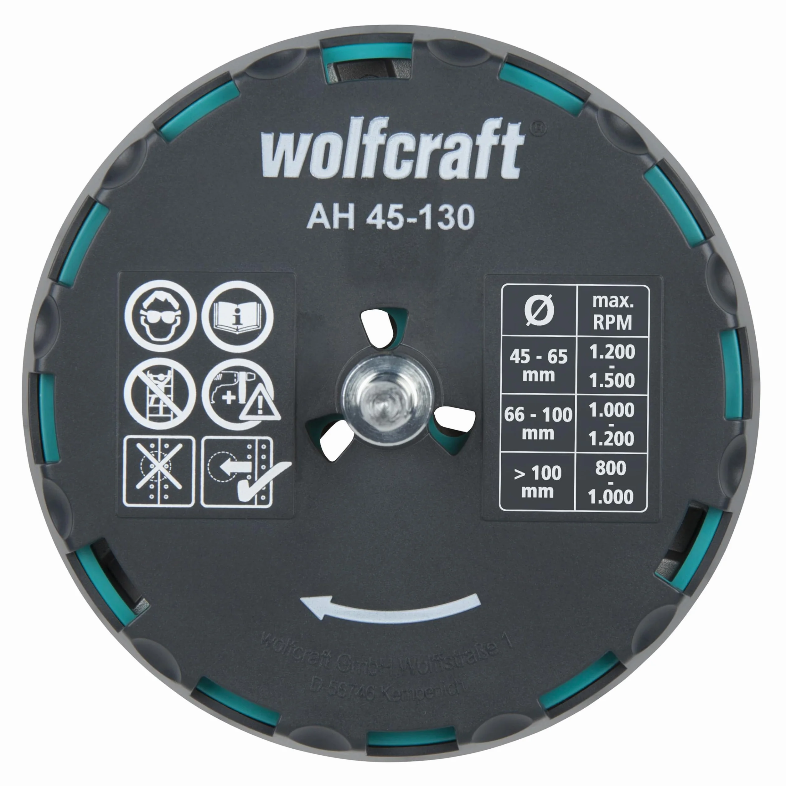 Wolfcraft Otwornica o synchronicznie regulowanej średnicy AH 45-130 5978000