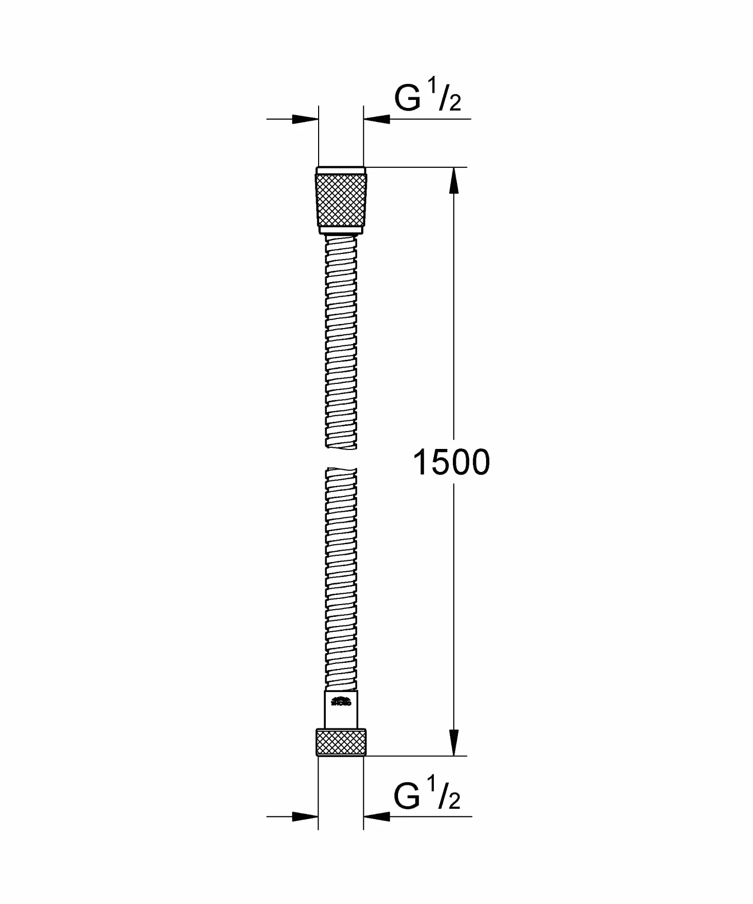 Grohe VitalioFlex Metal Hose 1500mm