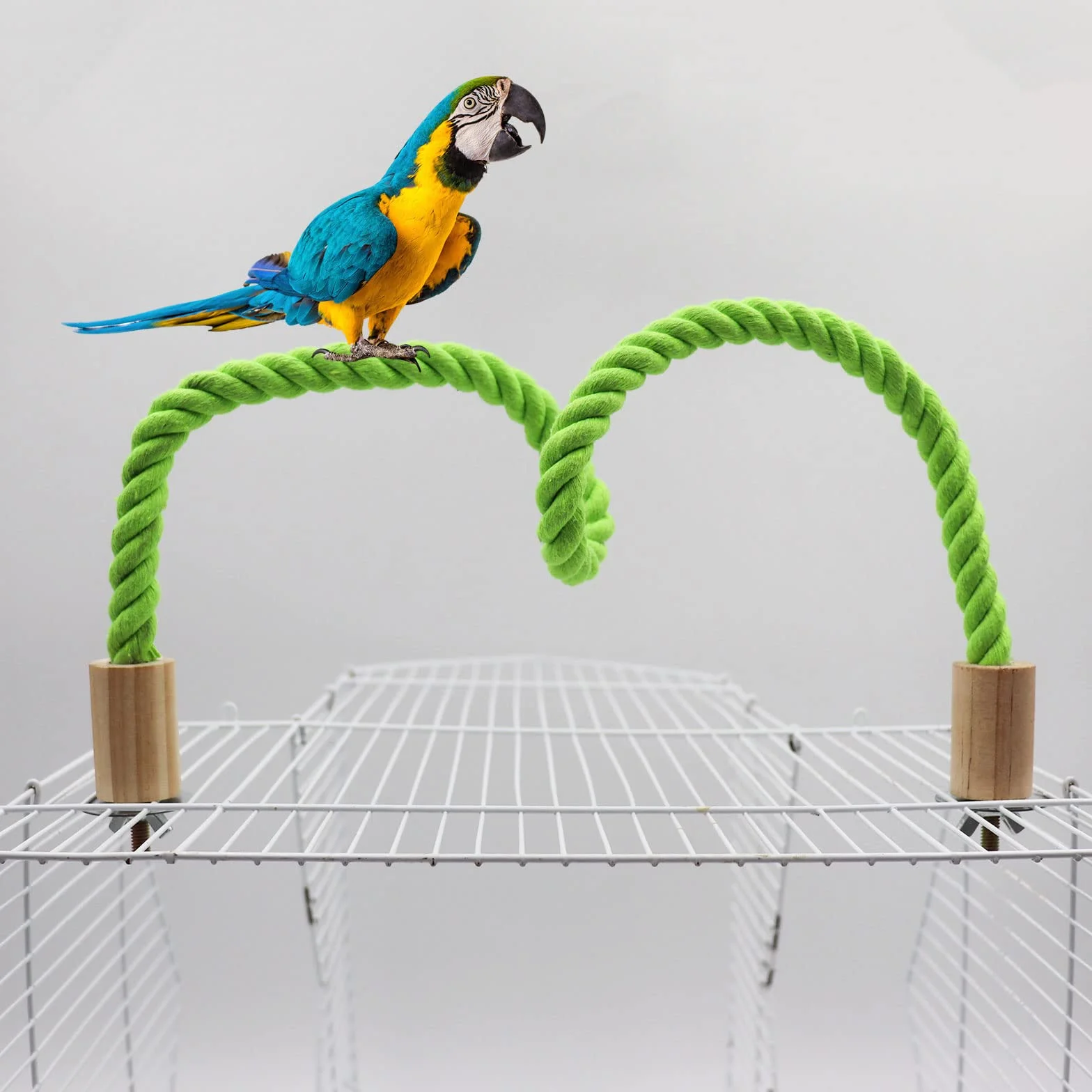 Dnoifne Huśtawka dla ptaków, klatka dla ptaków, akcesoria do stojaka, stojak na klatkę dla ptaków, stojące okonie wspinaczkowe dla papugi, papugi, budgies, gołąbków (S 60 cm)