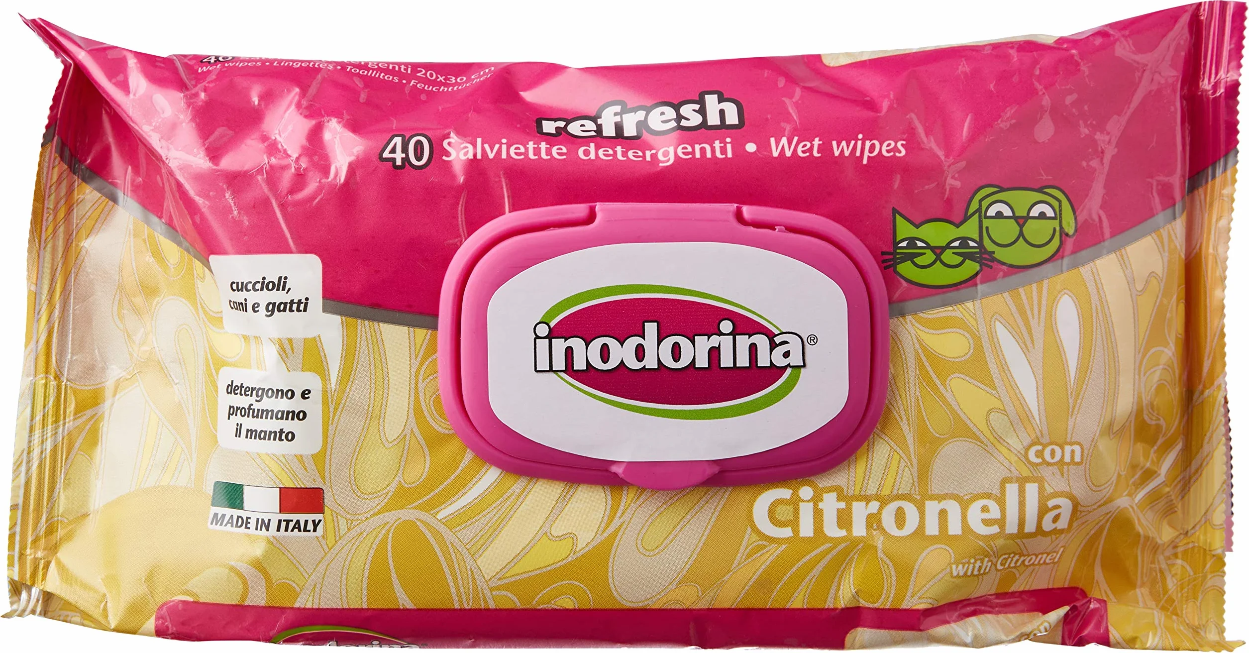 Inodorina Bezwonne chusteczki chłodzą citronellę, 40 sztuk (SalvietTECITRONELLA) żurawinowe dziecko