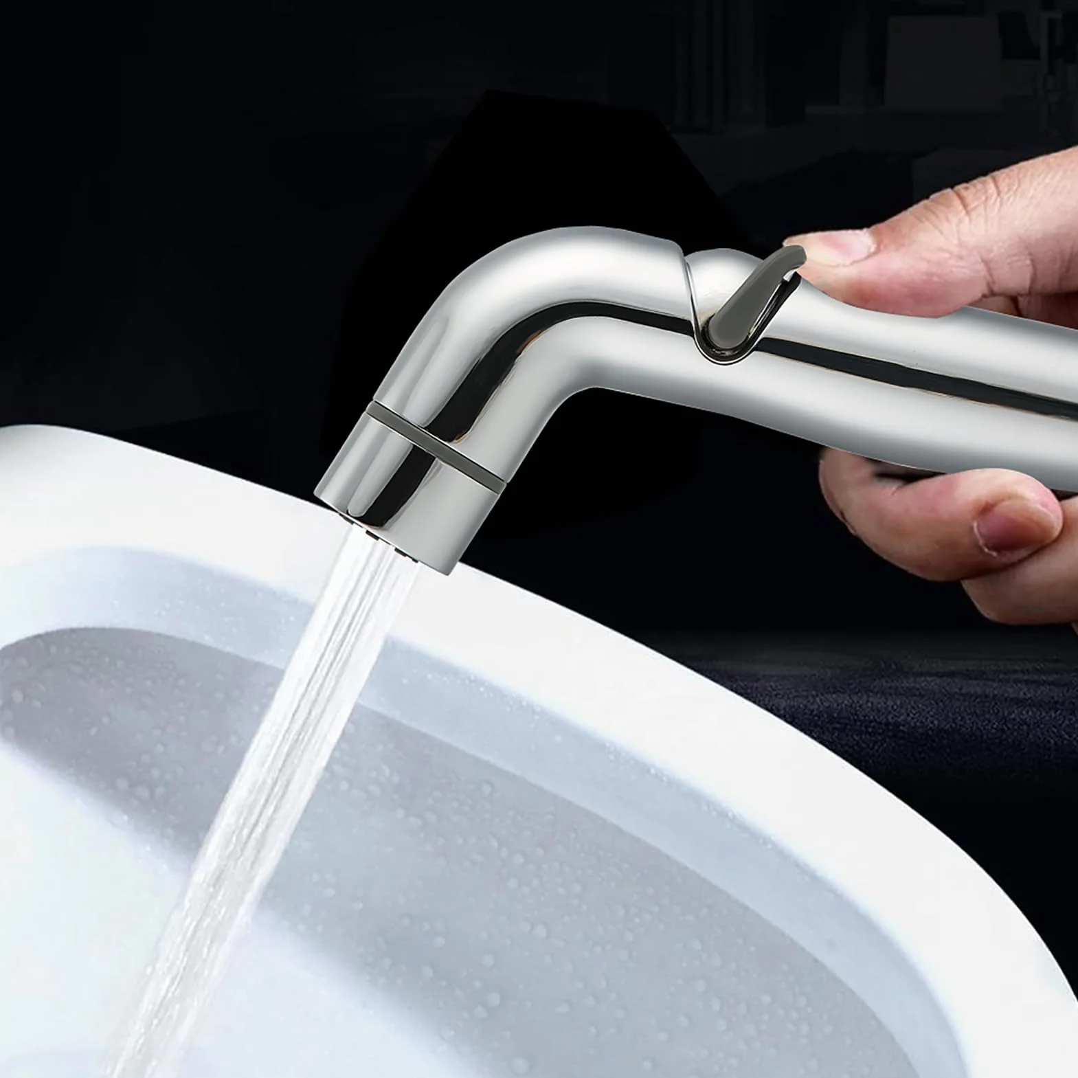 Bidet słuchawka prysznicowa z tworzywa ABS, regulowana ręczna głowica natryskowa