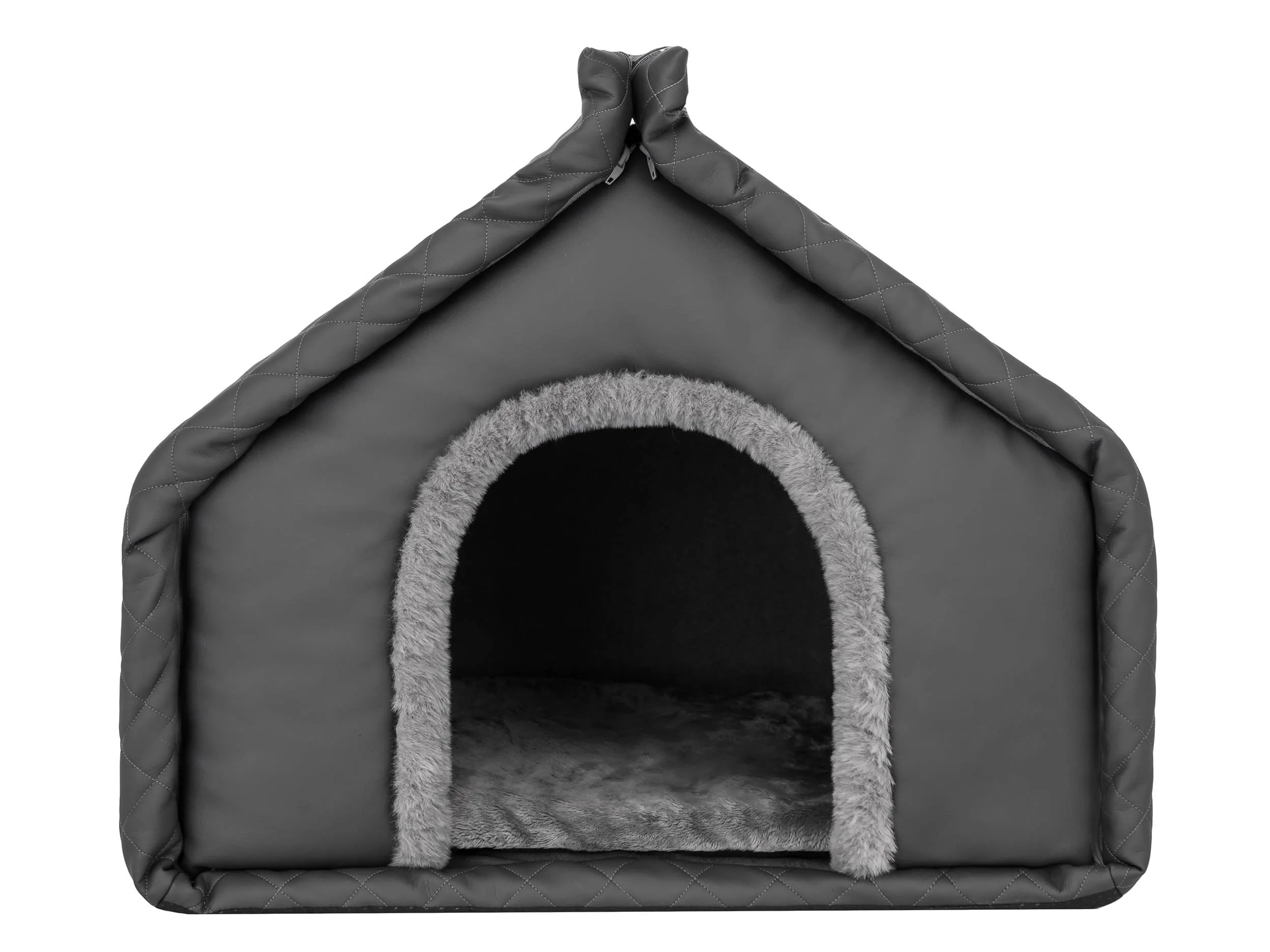 PillowPrim Domek dla psa 60 x 50 cm grafitowy