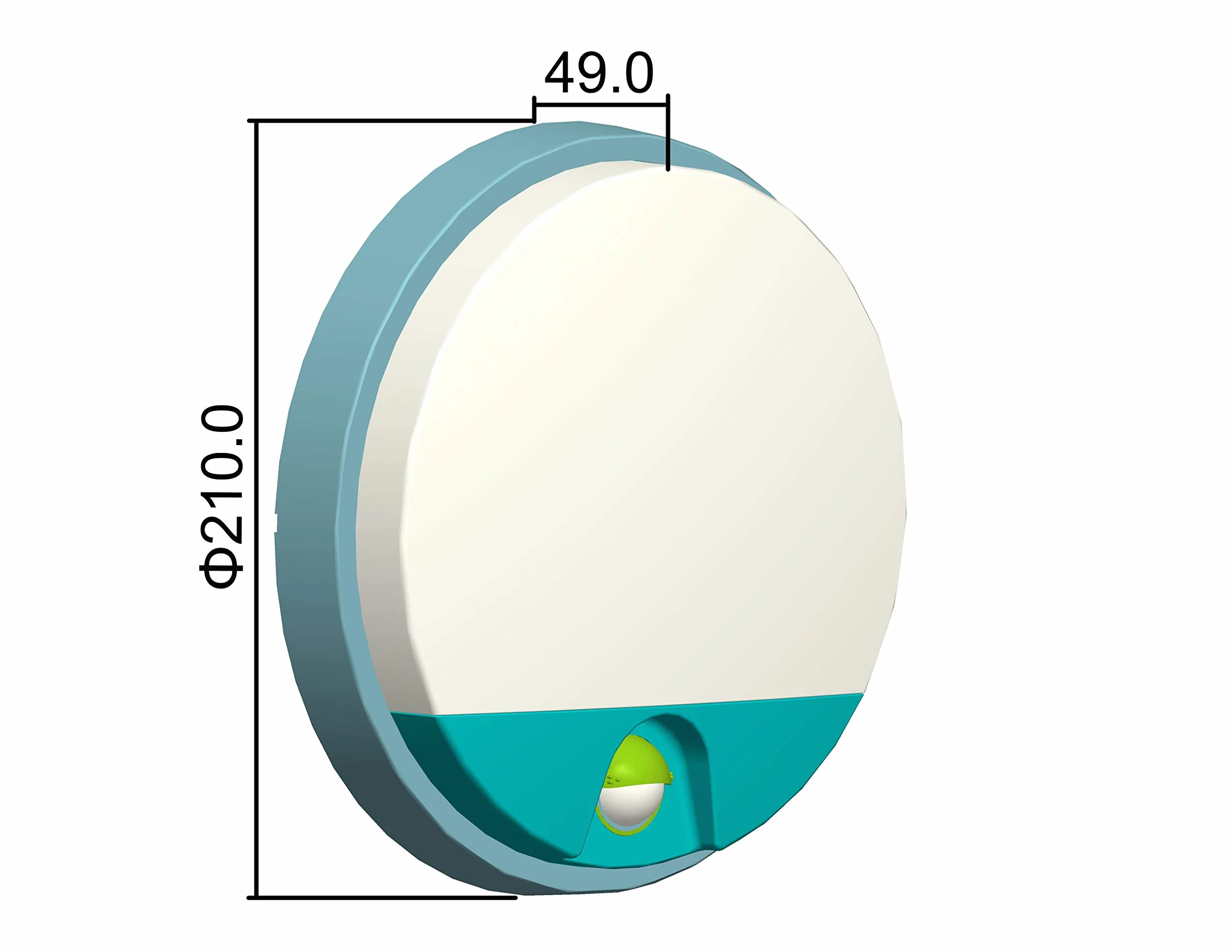HUBER Lampa ścienna LED z czujnikiem ruchu 140° 10 W, 957 lm I IP54, chroniona lampa zewnętrzna LED z czujnikiem ruchu, lampa ścienna wewnątrz, okrągła, biała