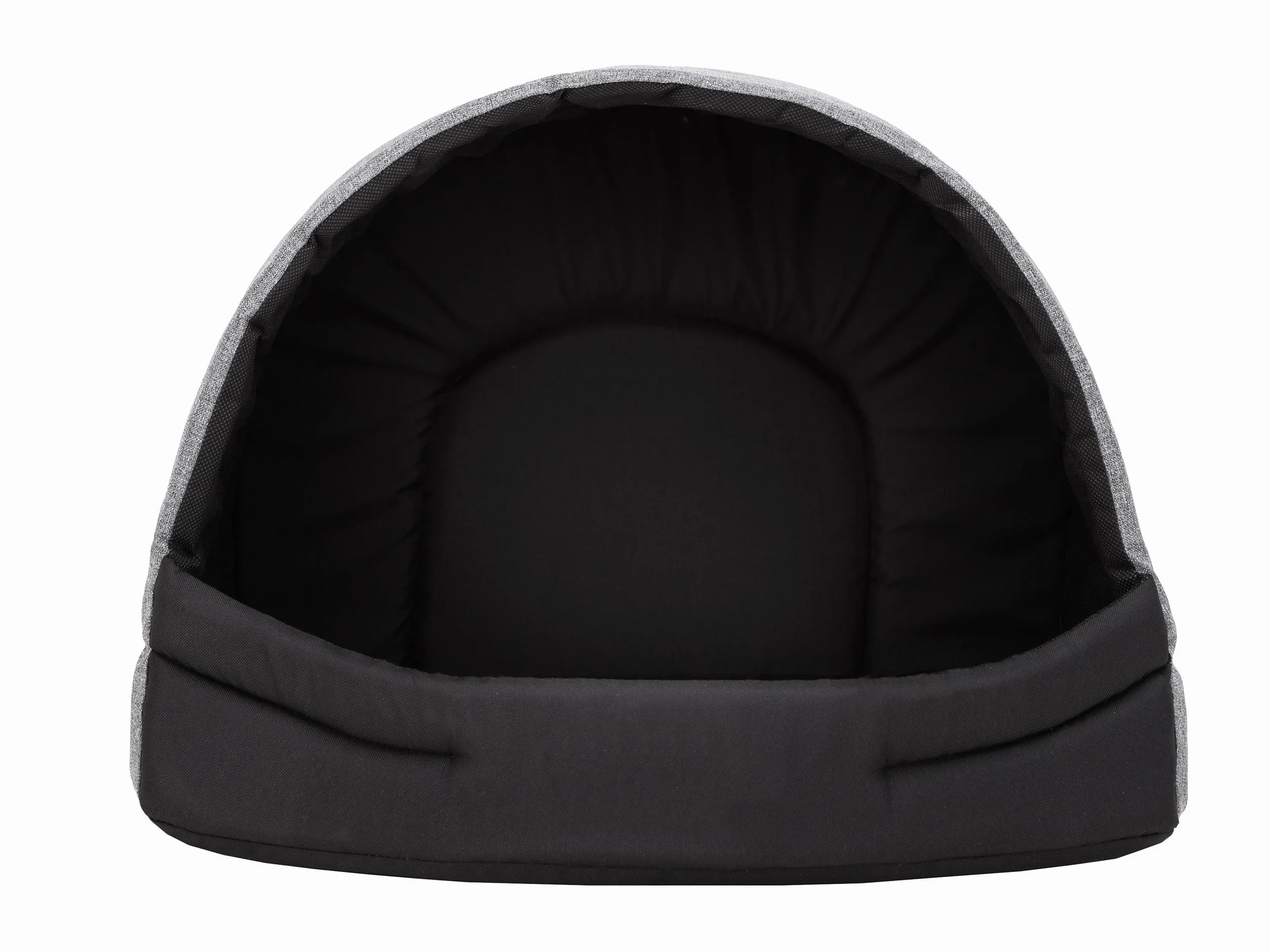 PillowPrim Buda dla psa z legowiskiem, legowisko dla psa, domek dla kotów, miejsce do spania XL – 60 x 49 cm, szara