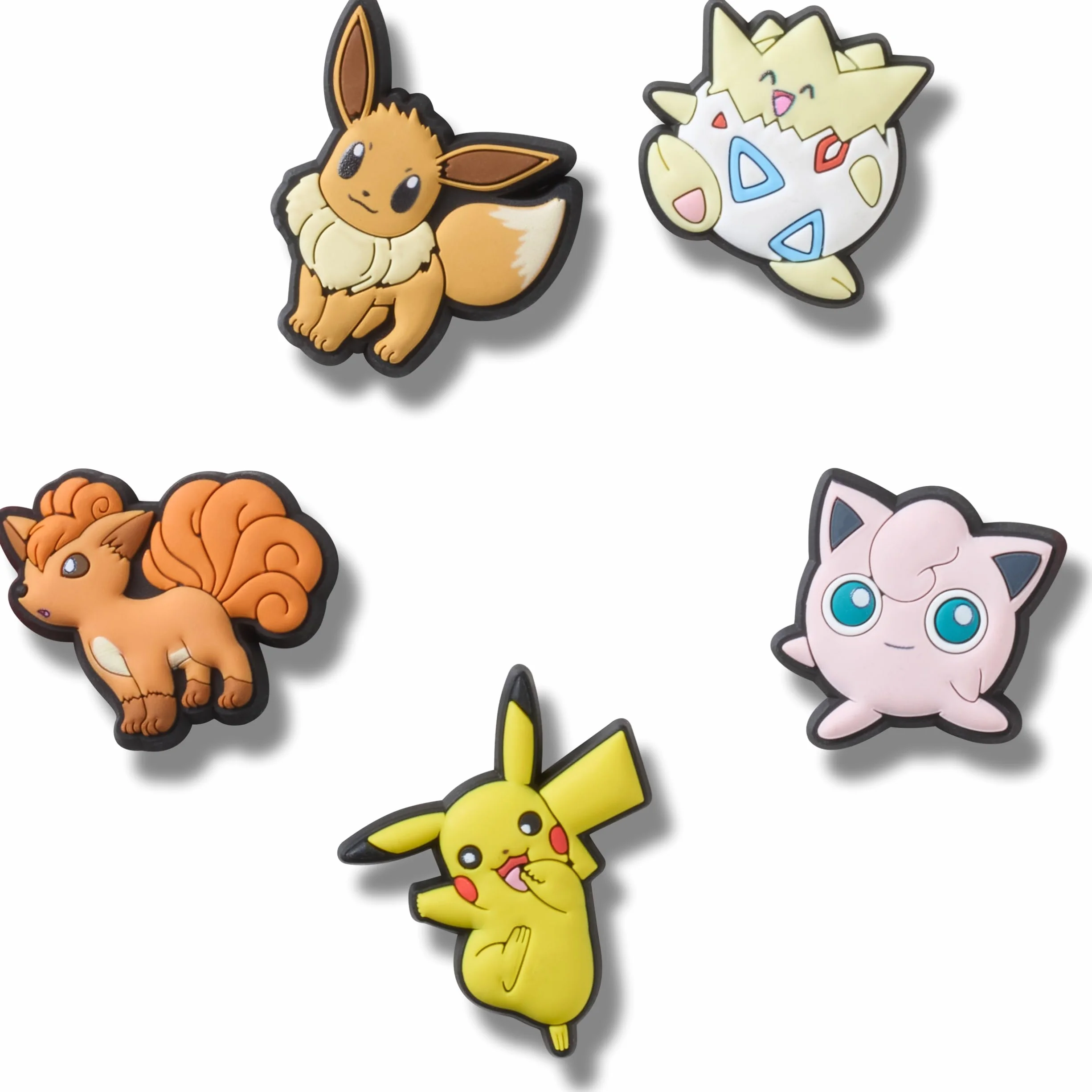 Crocs Unisex Pokemon Character 5-pak zawieszek do butów, wielokolorowe, jeden rozmiar, wielobarwny, Rozmiar Uniwersalny
