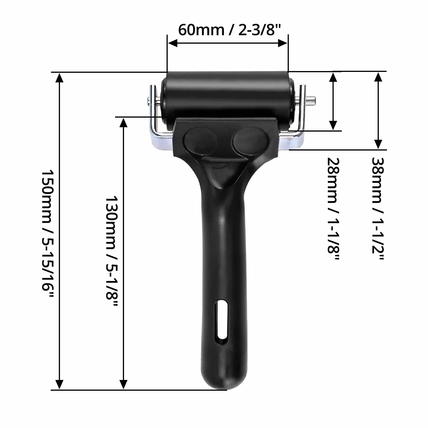 QWORK Wałki gumowe 6 cm do linorytu i drukowania