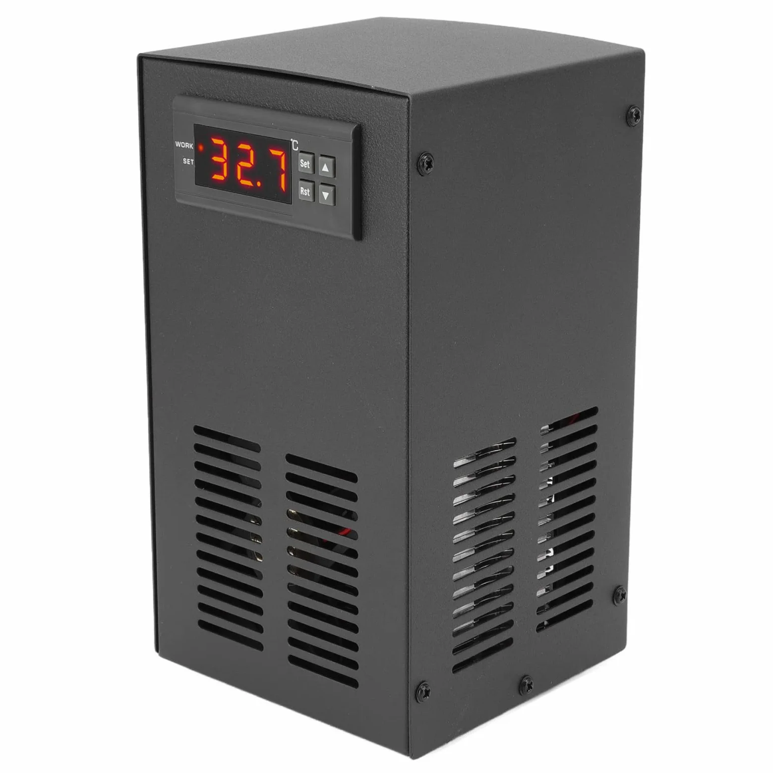 Grzałka do Akwarium Agregat Chłodniczy do Wody W Akwarium Układ Chłodzenia 120 W Automatyczny Termostat Wyświetlacz Temperatury Zbiornika Wody Słodkiej i Morskiej (Wtyczka UE 100-240 V)