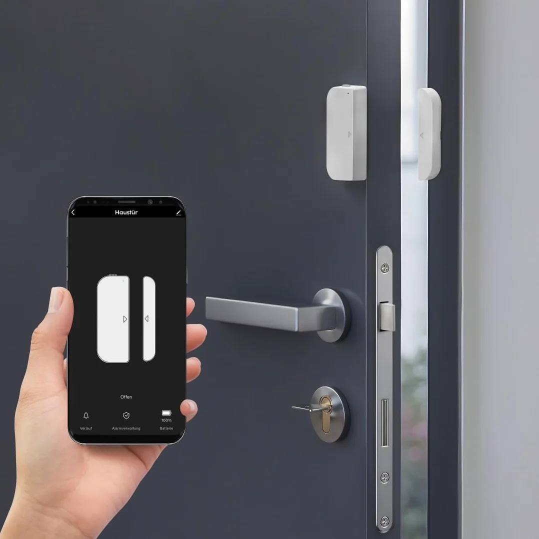 Hama Kontakt okienny WiFi czujnik okien/drzwi 2,4 GHz alarm na telefon