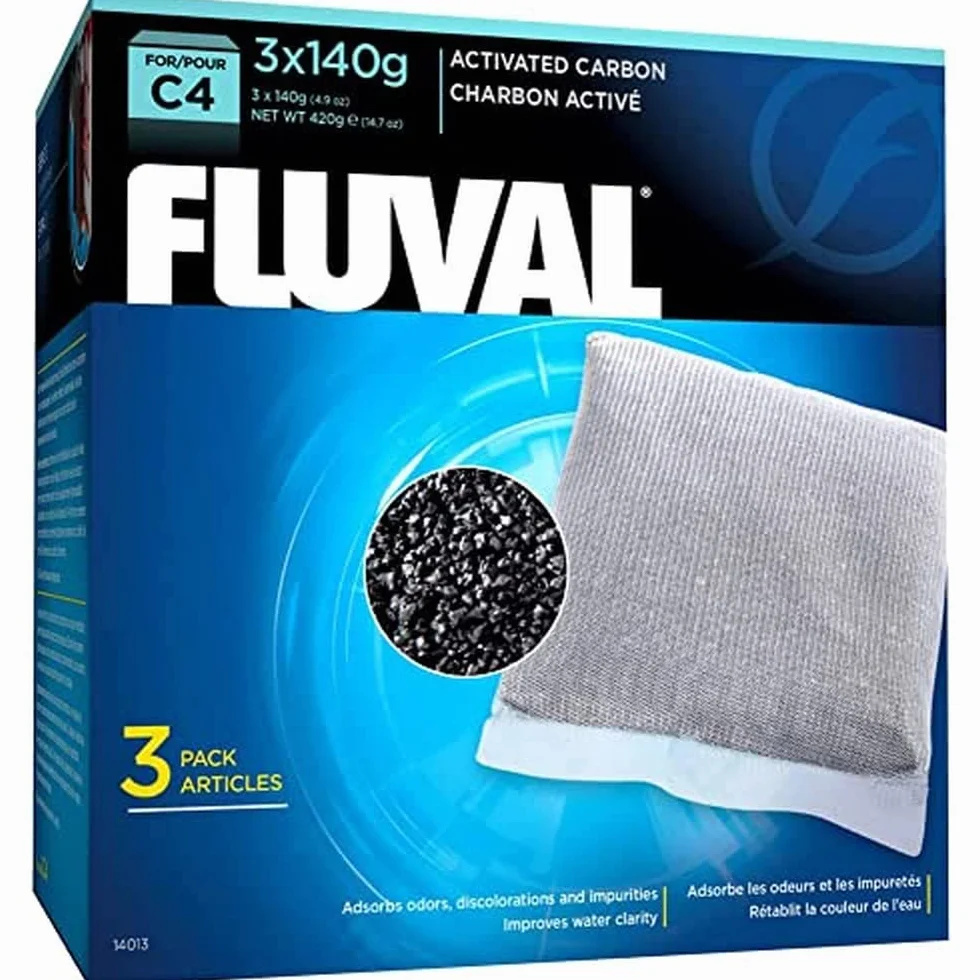 Fluval C4 wkład węglowy, 420 g, 3 sztuki po 140 g