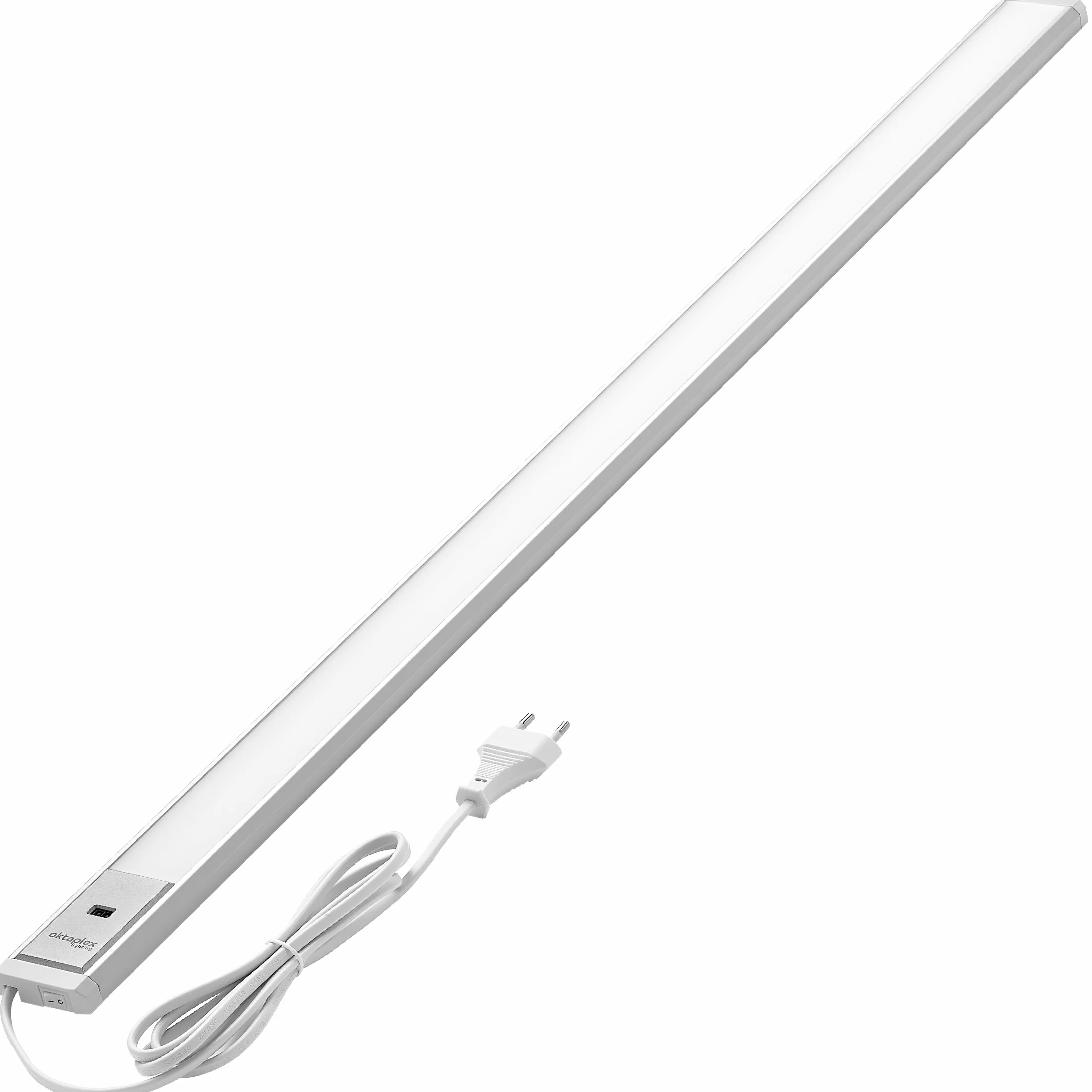 Oktaplex Riva oświetlenie szafki kuchenne LED 90cm ściemniania ciepła biel 730lm płaskie oświetlenie kuchenne z czujnikiem oświetlenie podszafkowe 10W srebrny