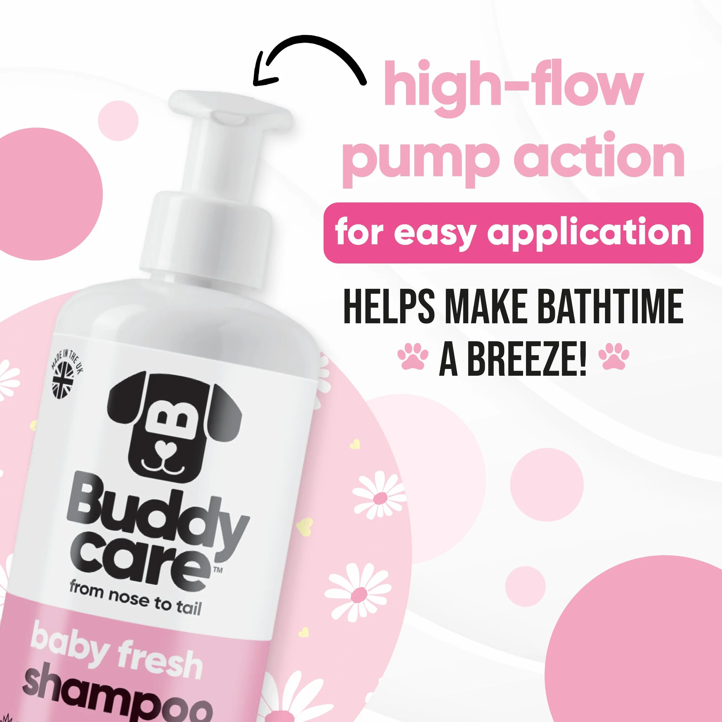 Baby Fresh Dog Shampoo by Buddycare | Deep Cleansing Shampoo for Dogs | Fresh Scented | with Aloe Vera and Pro Vitamin B5 (16.90oz)