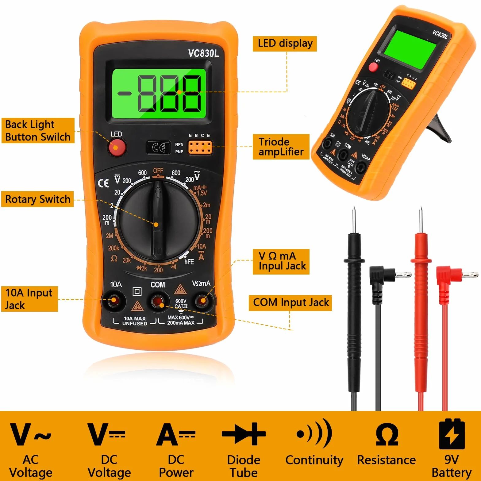 Zestaw do lutowania elektroniki LCD 19 szt. regulowana temperatura 180-500°C lutownica z multimetrem cyfrowym 5 grotów