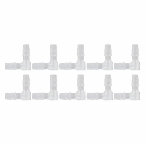 KIMISS Elbow Hose Barb 90 stopni 10 szt plastikowe złączki L do węży adapter równy akwarium