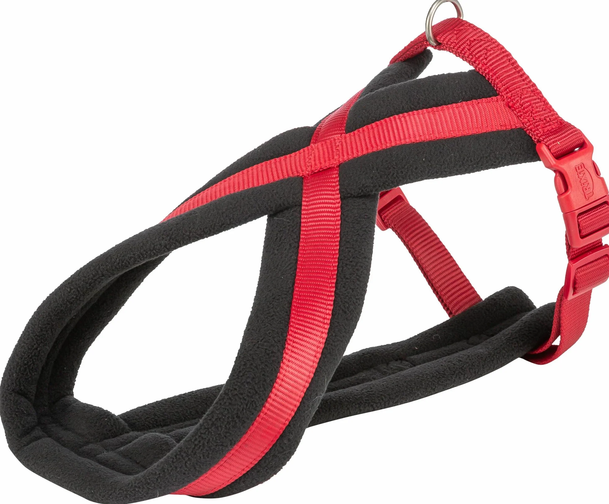 Trixie Uprząż premium z wyściółką polarową, czerwona, rozmiar S: 35-65 cm / 20 mm