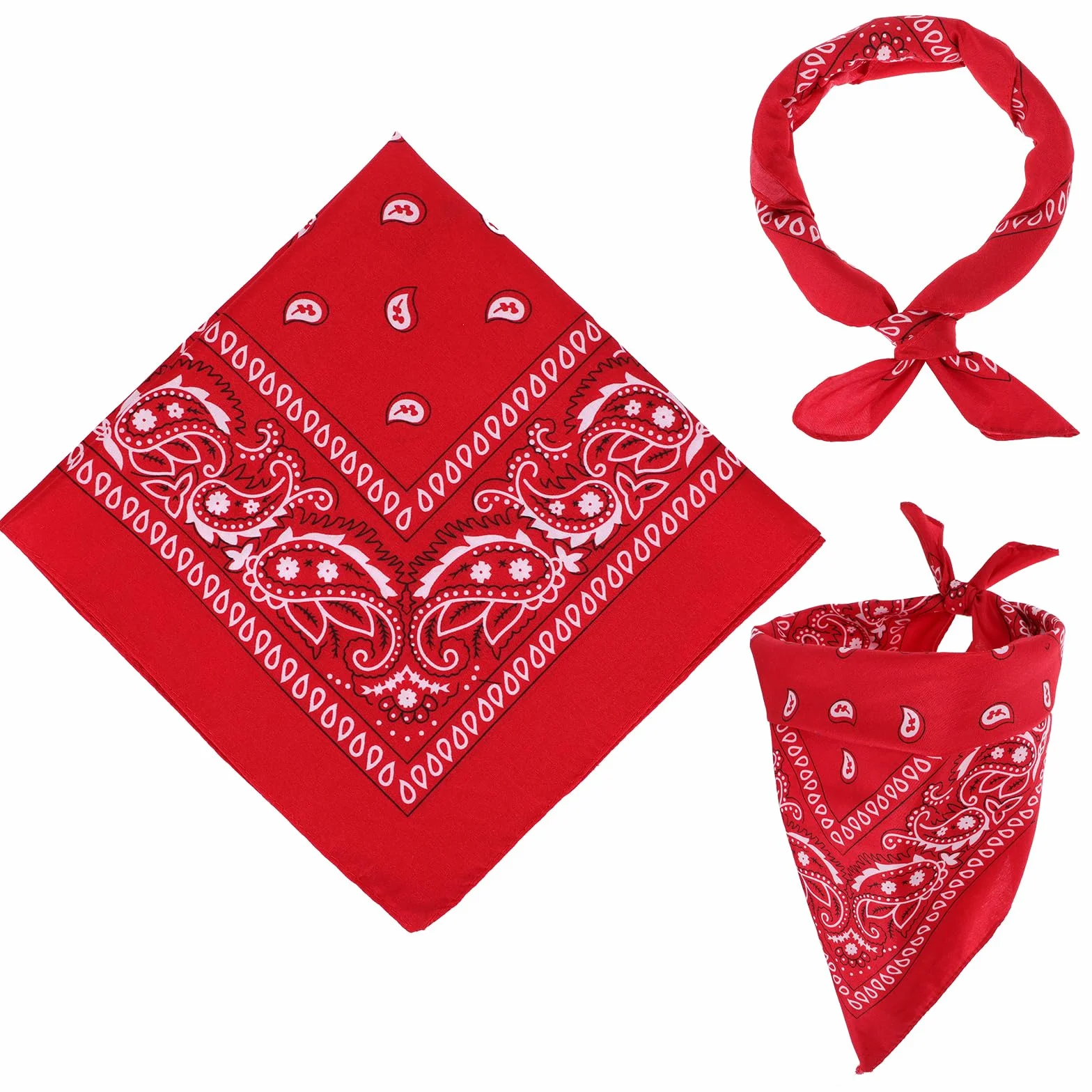 2 sztuki bandany dla mężczyzn i kobiet, 55 x 55 cm, chusta na szyję, wzór Paisley, dla kobiet i mężczyzn, bandana, chusta na głowę, dla motocyklistów, mężczyzn