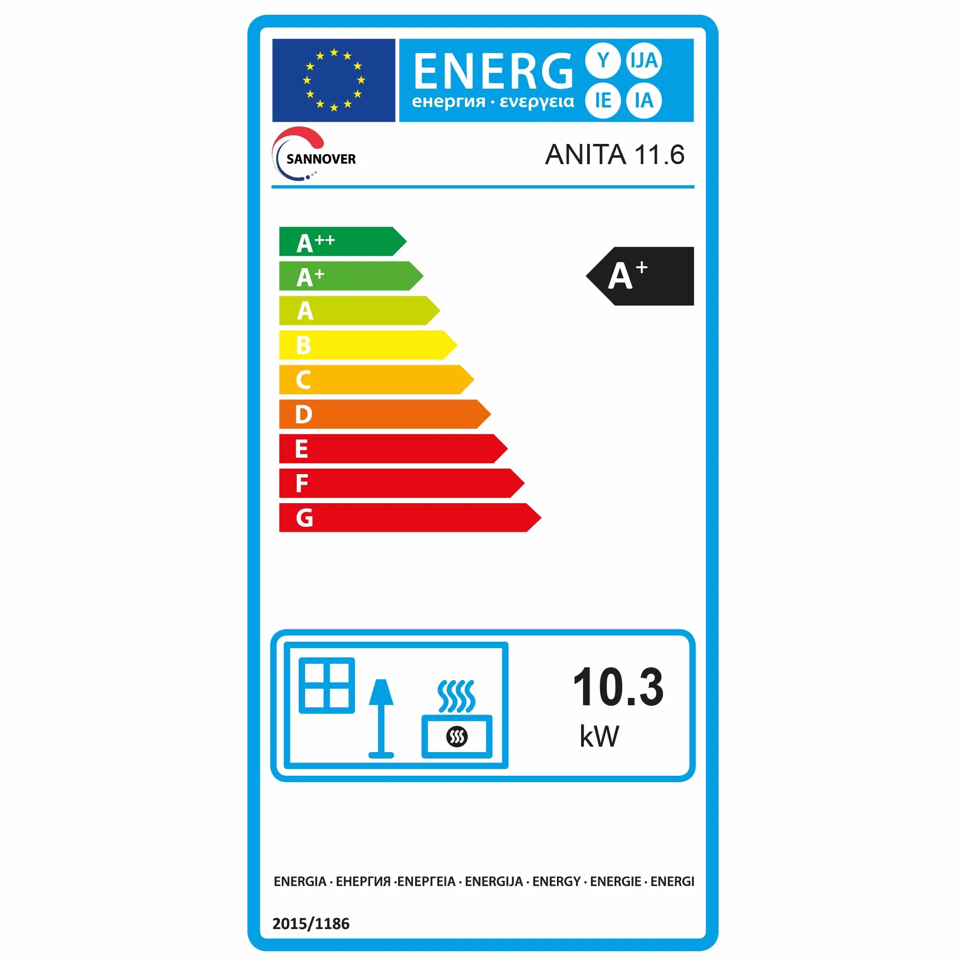 Patelnia na pellet pneumatyczny Anita 10 kW Sannover White