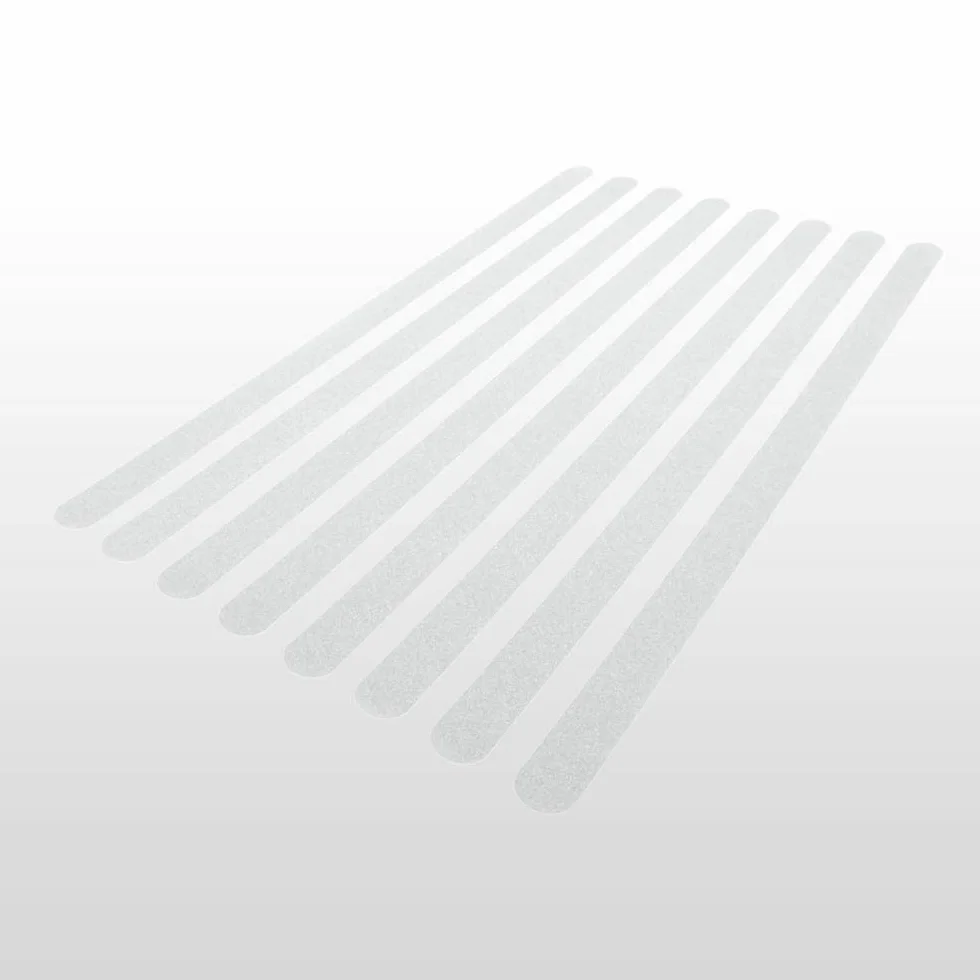 Paski antypoślizgowe do schodów samoprzylepne 30 x 640 mm 8 sztuk przezroczyste