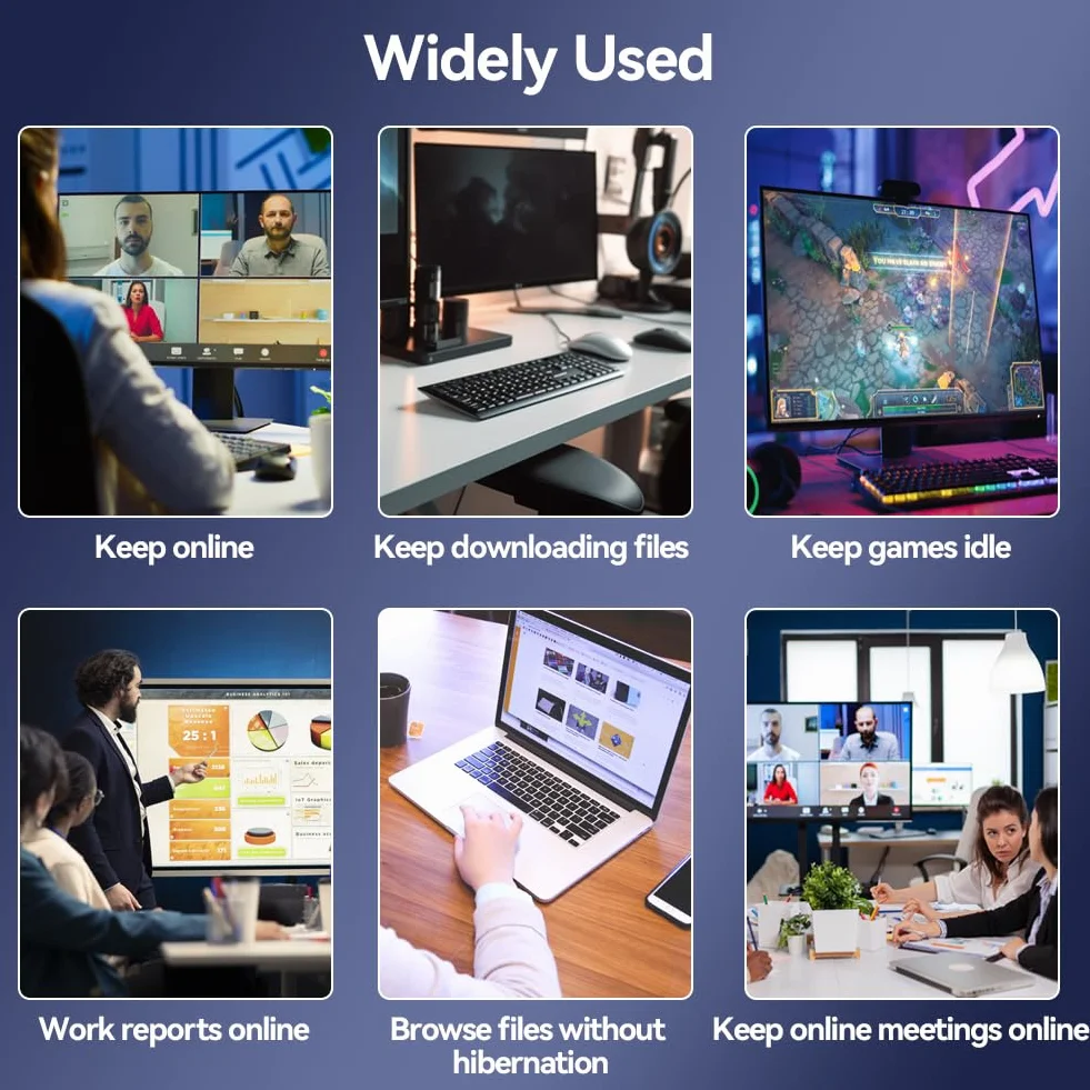 AXFEE Symulator myszy USB niewykrywalny z przyciskiem przełącznika 3 tryby Jiggler