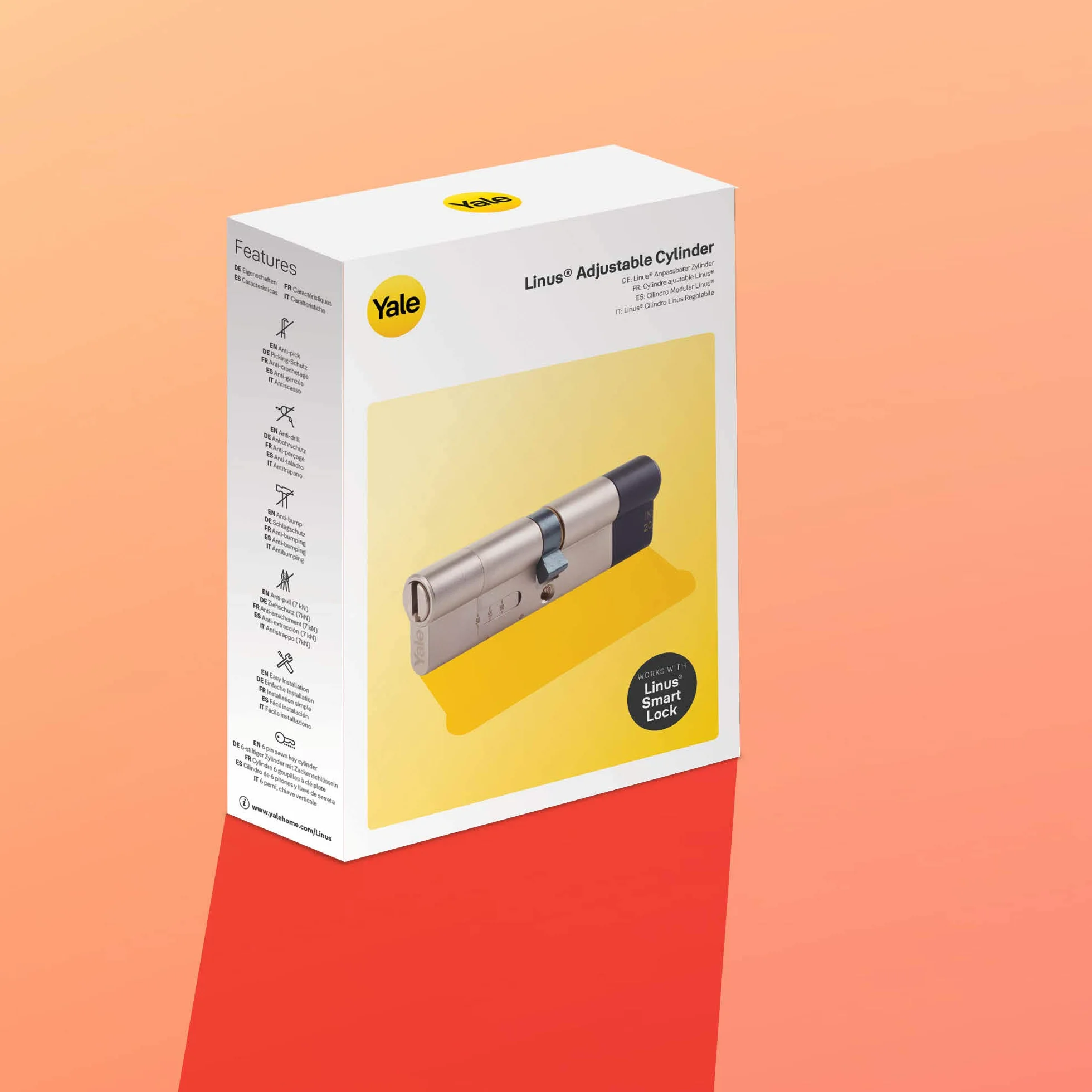 Yale 05/501000/SN Linus Adjustable Cylinder - Regulowana Wkładka do Inteligentnego Zamka Yale Linus Smart Lock