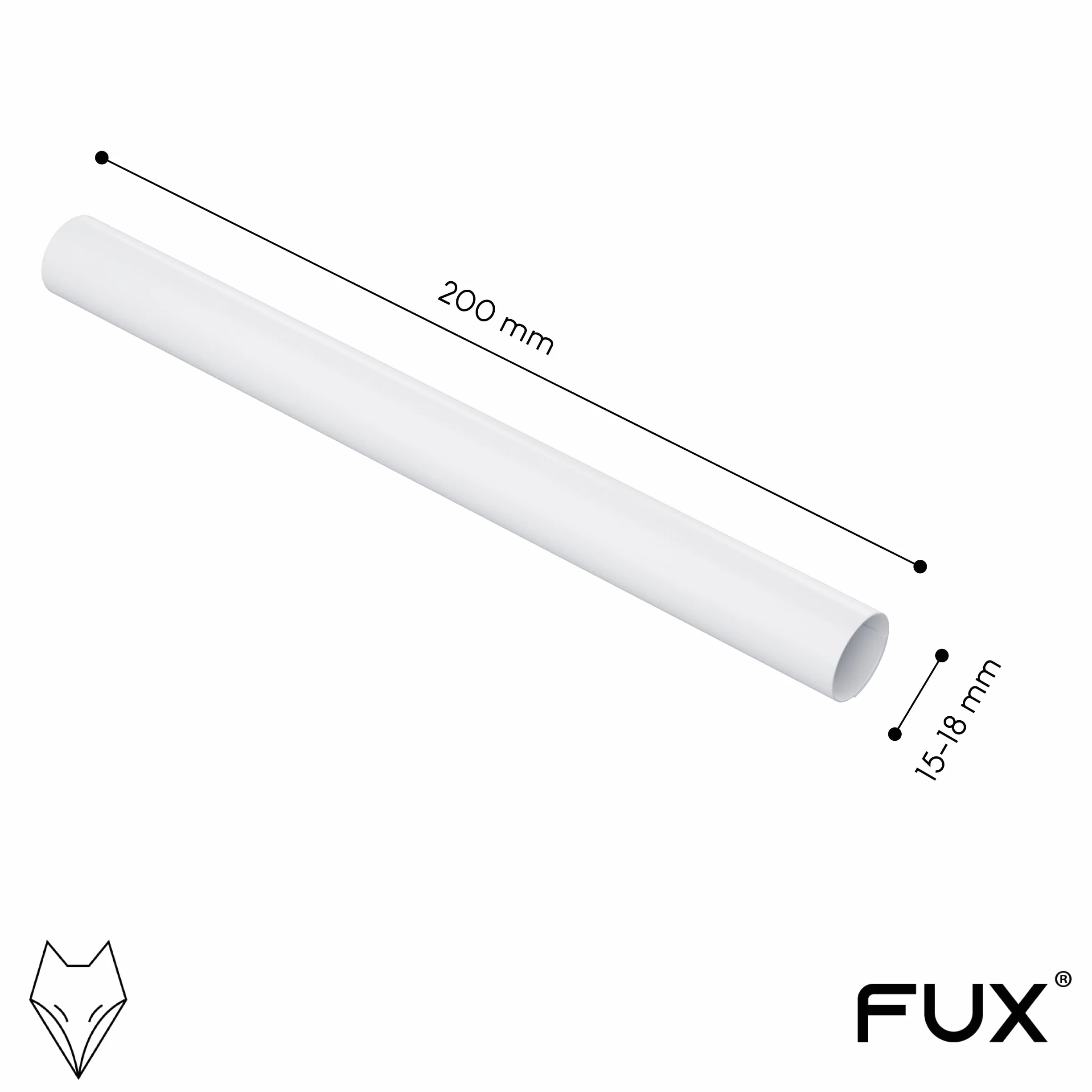 Pokrywa rury grzewczej 200 mm biały plastik średnica 10-18 mm izolacja grzejnika 6 szt.