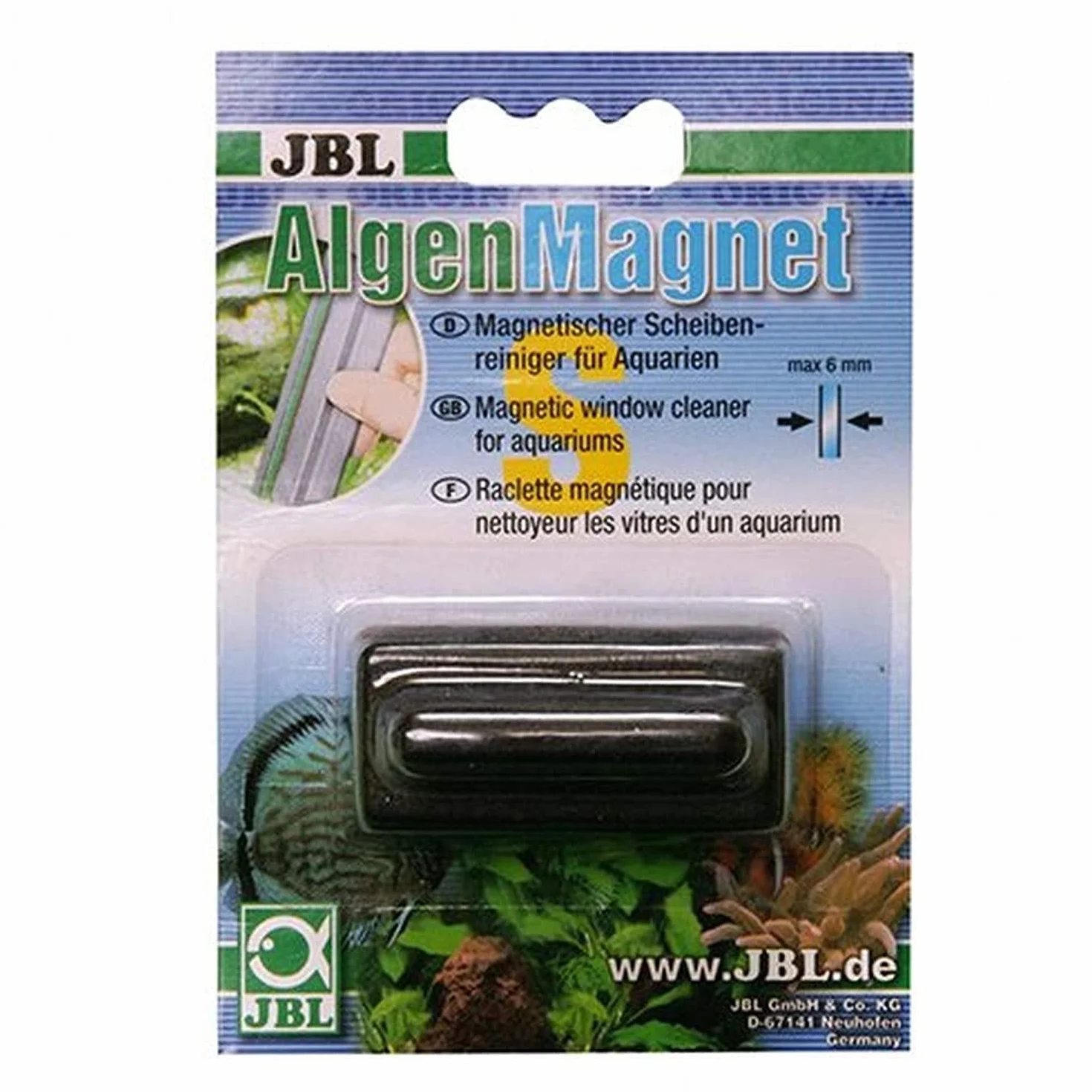 JBL 6129100 Magnes do Czyszczenia Szyb Akwariowych, S, Czarny