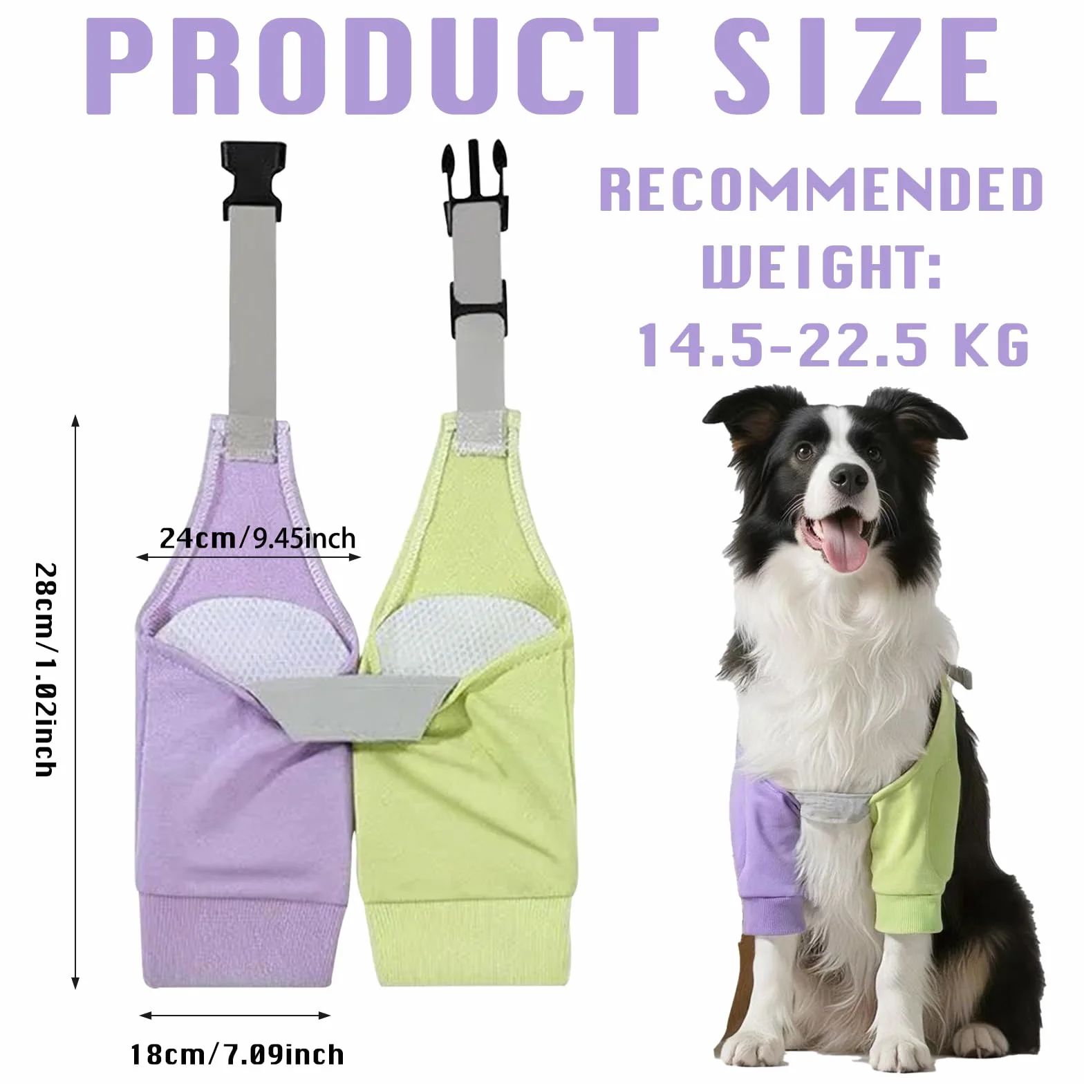 Fashion Recovery Sleeve dla psa, bandaż na łokieć psa, kontrastowe kolory, ochraniacz na łokcie dla psa przez cały rok, do leżenia, bandaż dla psa, odporne na ścieranie ochraniacze na nogi