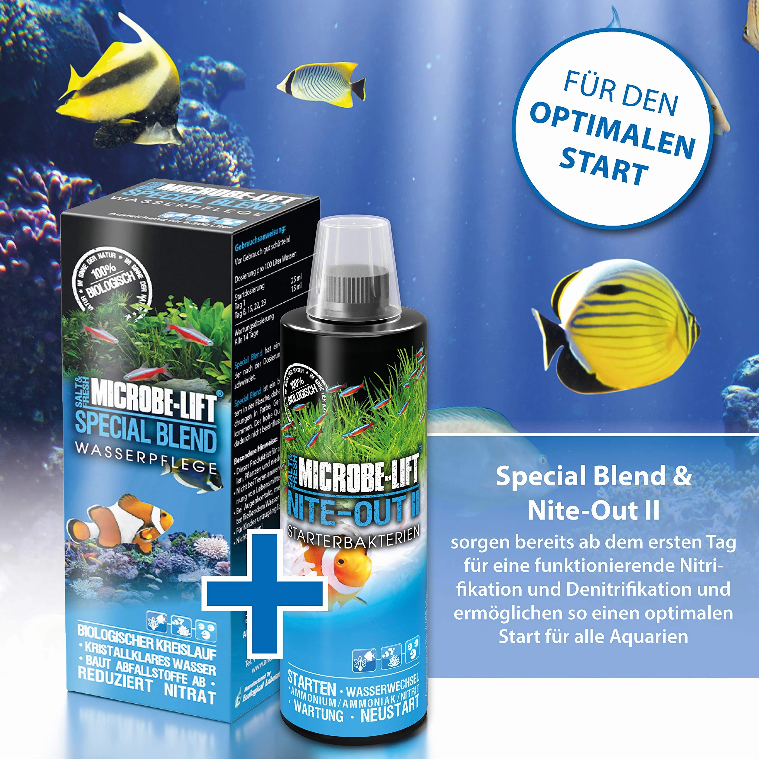 MICROBE-LIFT Special Blend wysoce aktywne bakterie do akwarium wody słodkiej i morskiej dwupak 2 x 473 ml