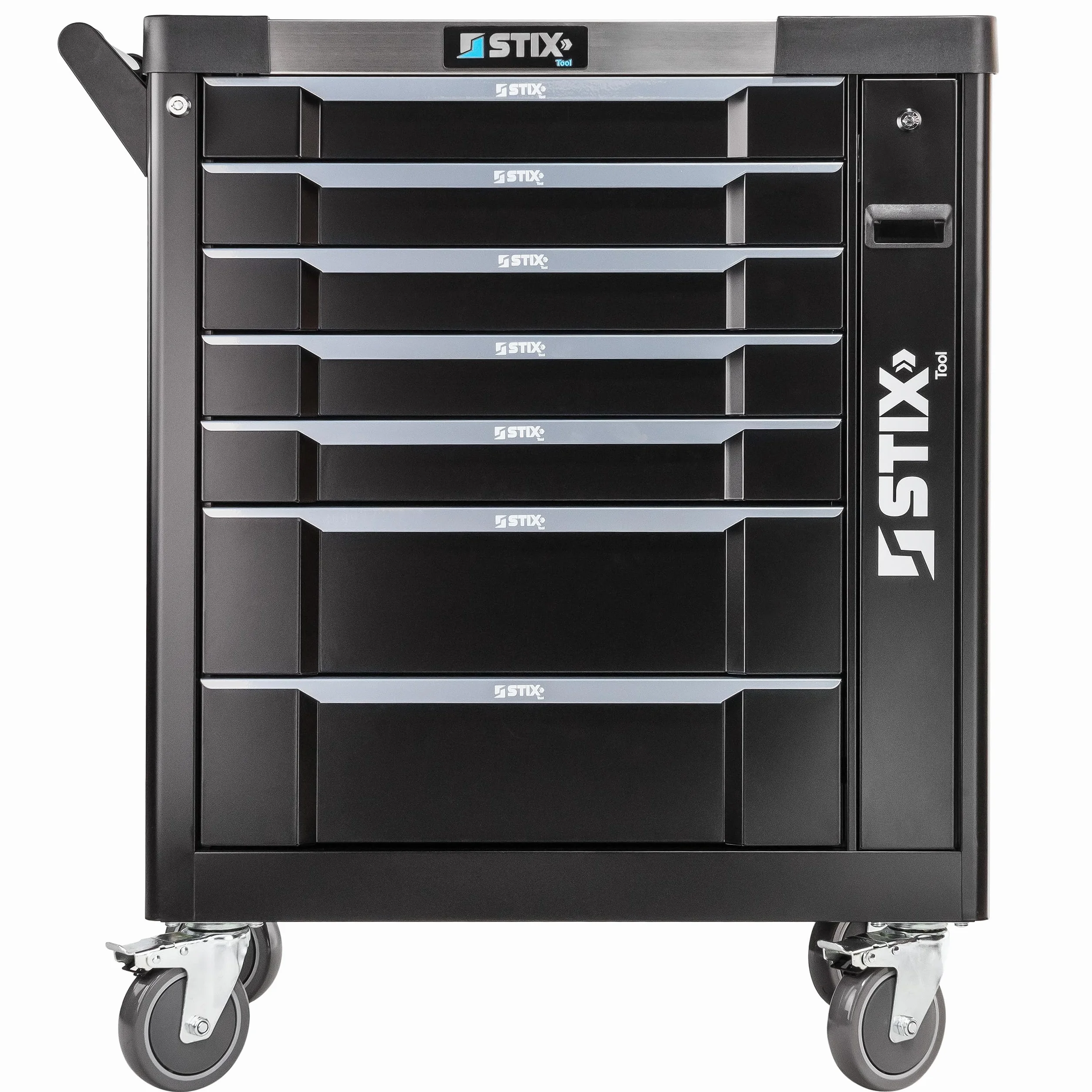 Stix UltimatePro B7/TS1 wózek warsztatowy z 267 narzędziami Cr-V, 7 szufladami, szufladą cargo, płytą ze stali nierdzewnej, zamykany