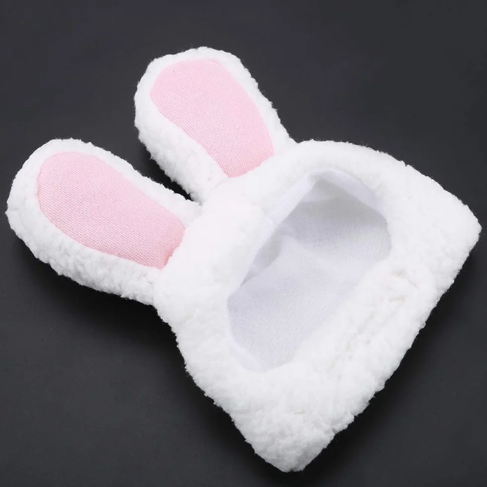 Bunny Hat, śliczny Kostium Pluszowy Kapelusz Królika dla Kotów i Małych Psów Kostium Imprezowy Halloween Akcesoria Nakrycia Głowy