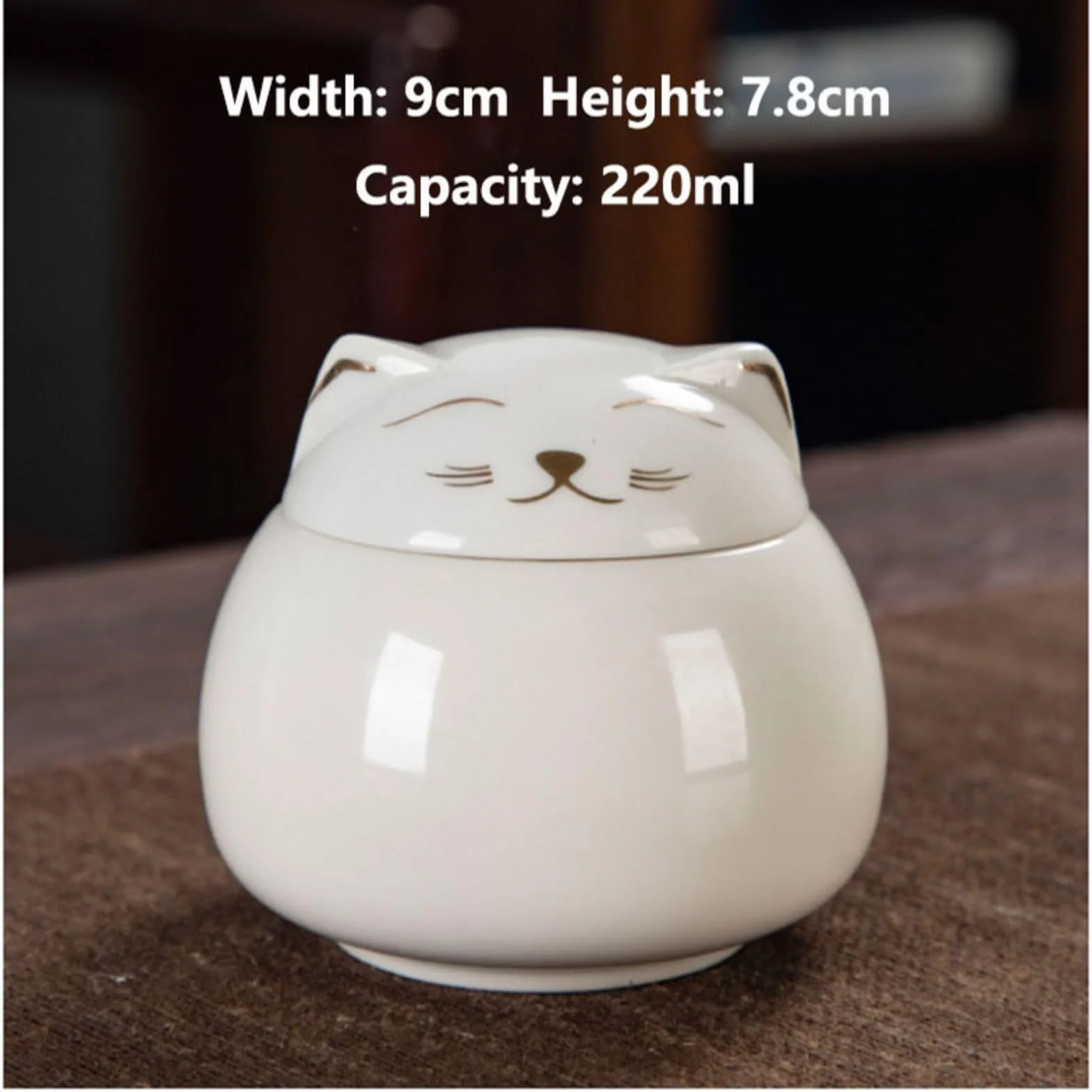 Urny dla zwierząt domowych dla psów, ceramiczne, ręcznie robione, małe zwierzęta, pamiątkowa urna dla kotów, na pamiątki pogrzebowe (biała, L 220 ml)