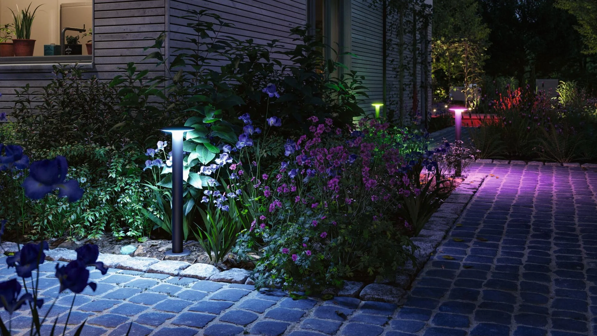 Paulmann 94756 LED oprawa zewnętrzna, oprawa słupkowa Smart Home Zigbee Plate przyjazna owadom IP44 600mm RGBW+ 200lm 230V ściemn. antracyt metal