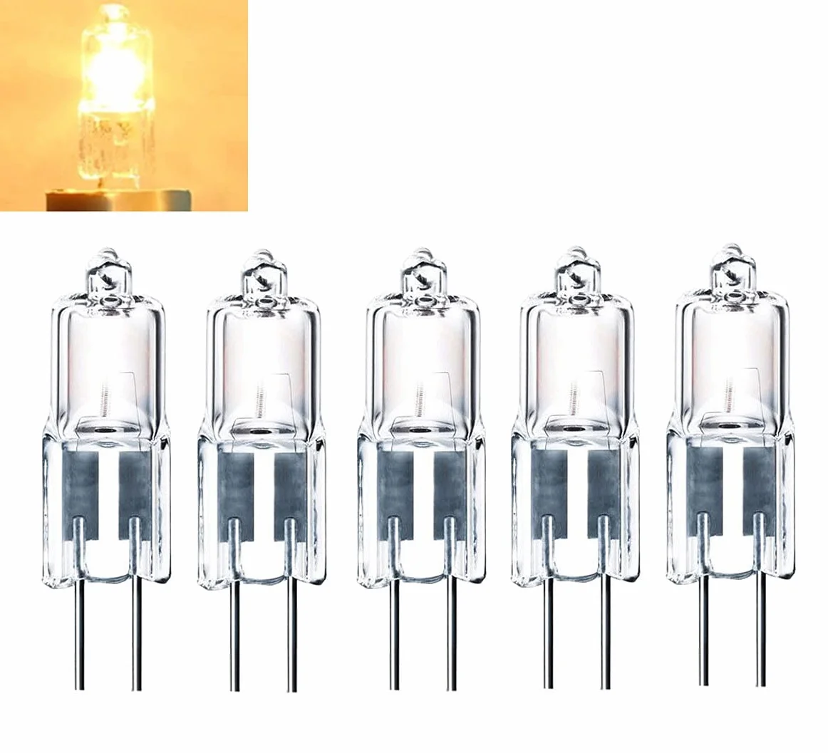 Żarówki halogenowe G4 20W 24V ściemnialne ciepła biel 10 sztuk