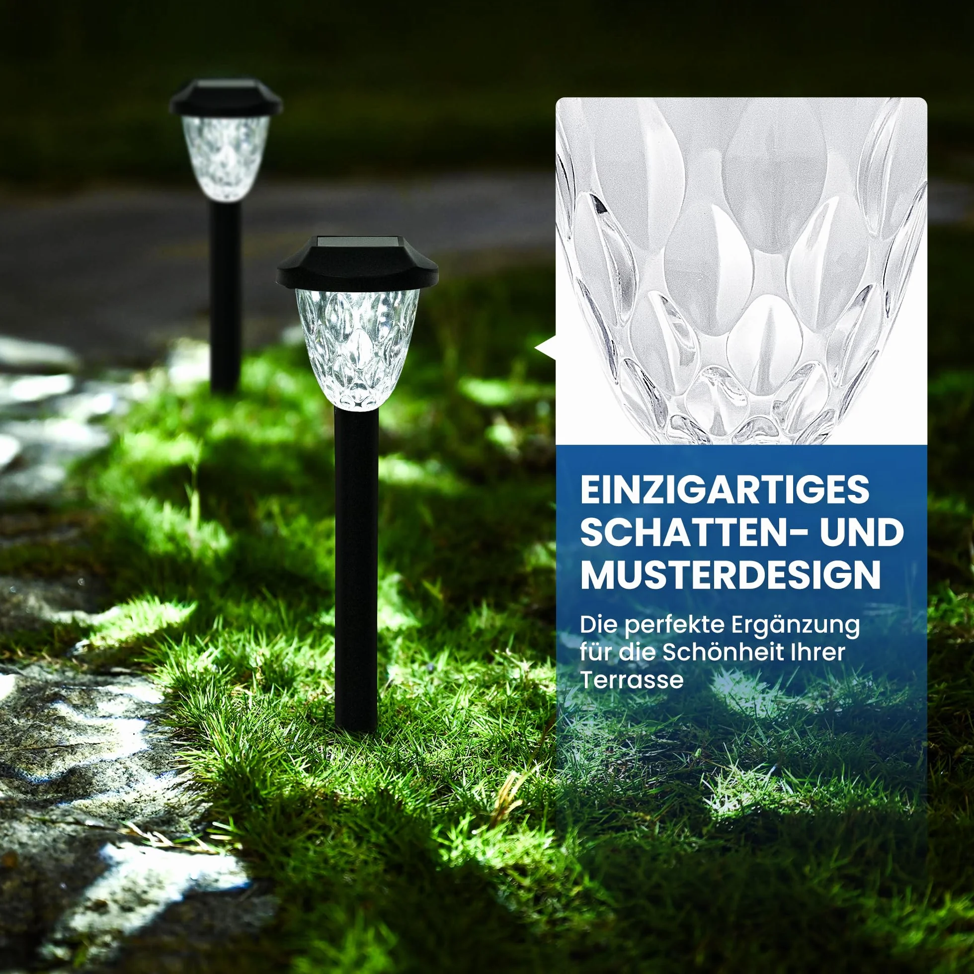 GIGALUMI Lampy solarne LED 12 sztuk wodoodporne automatyczne włączanie/wyłączanie do ogrodu