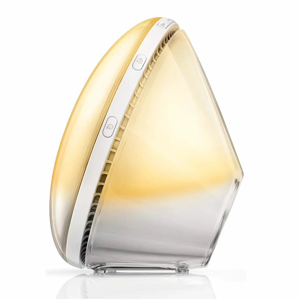Philips SmartSleep Wake Up Light, kolorowa symulacja wschodu i zachodu słońca, 7 naturalnych dźwięków, radio FM i lampa do czytania, drzemka z kranem (model HF3531/01)