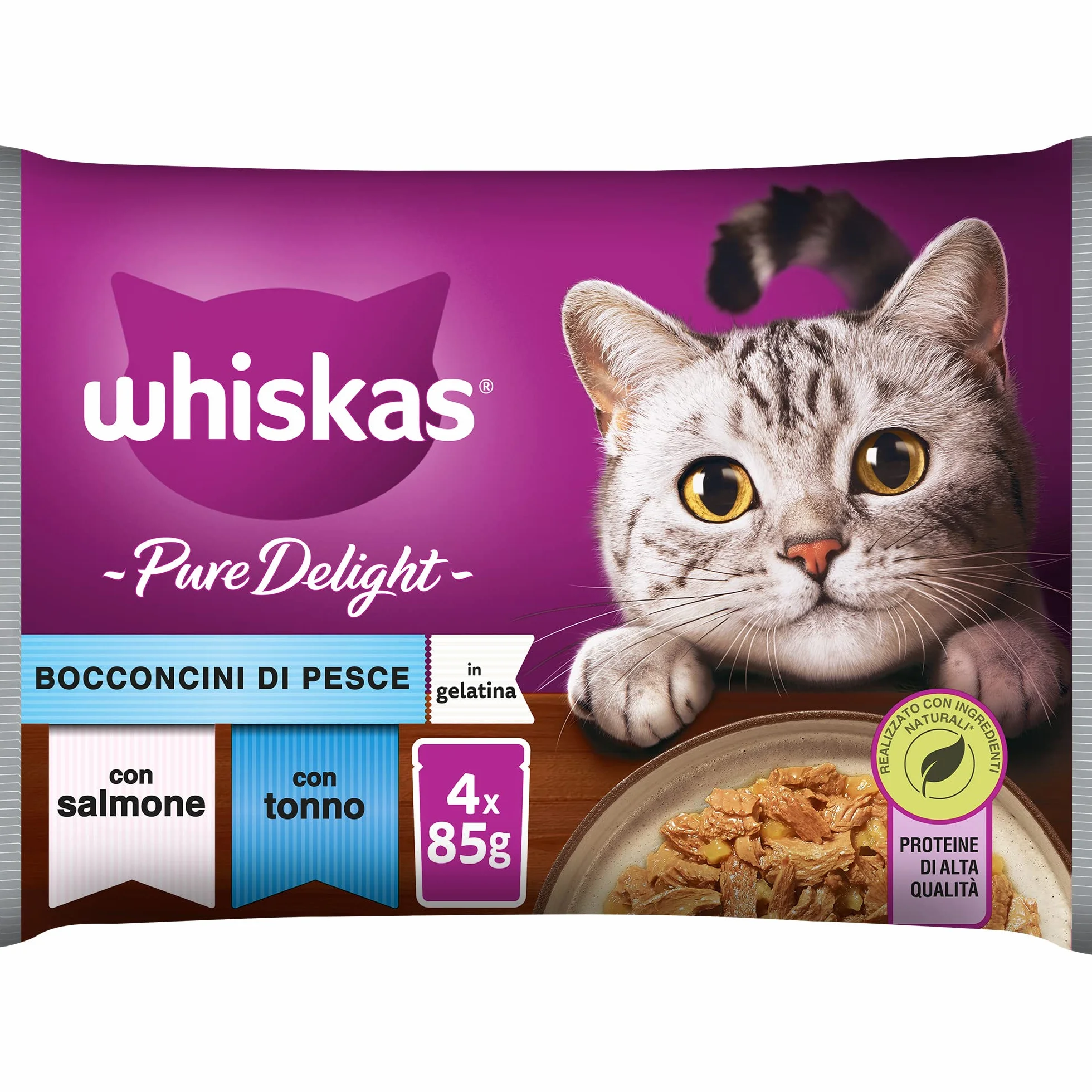 Whiskas Mokra żywność dla dorosłych kotów Wybór ryb w żelatynie w torebce 13x4x85g