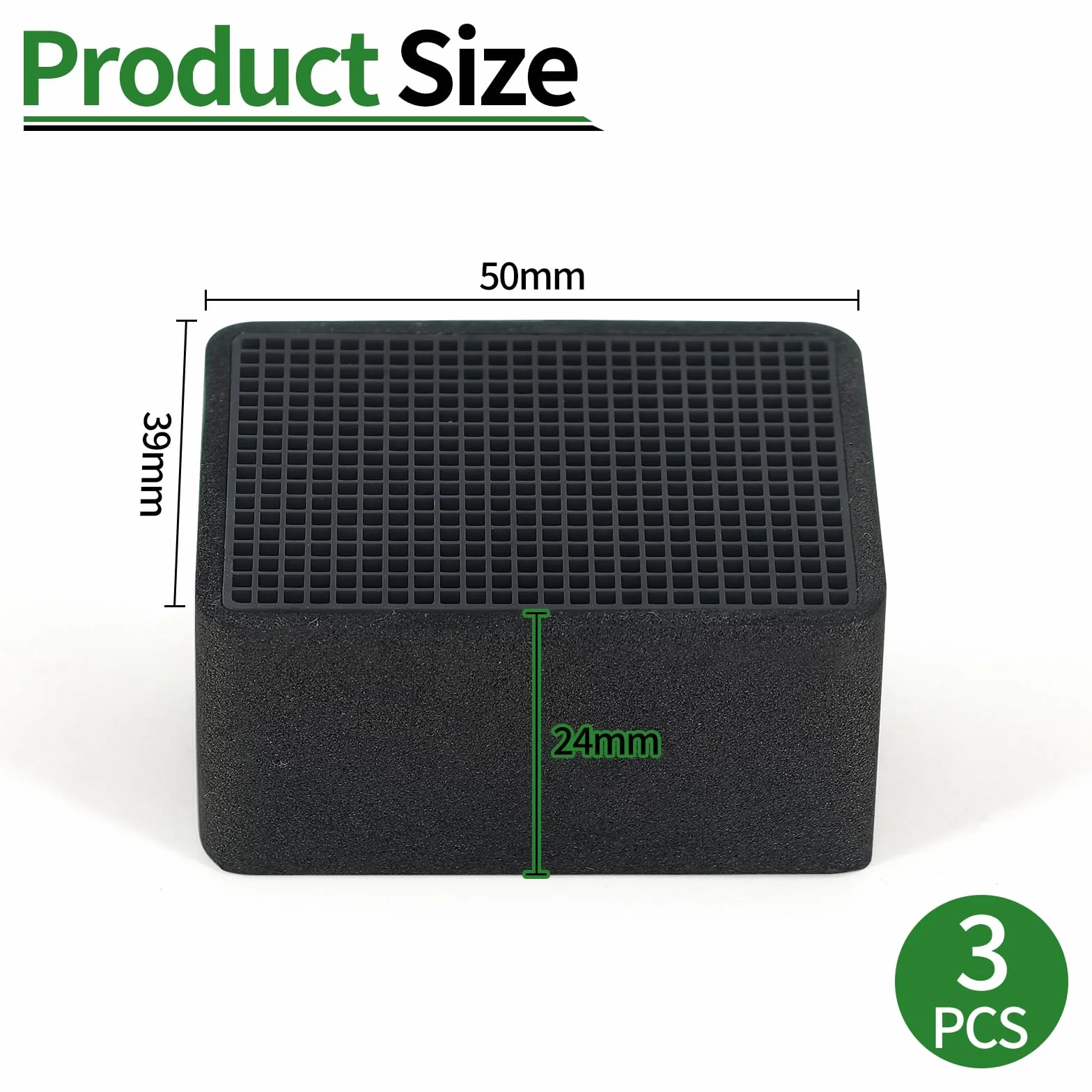Filtr Węglowy Geberit DuoFresh 243.970.00.1 Wkład Filtrujący Neutralizator Zapachów 50×39×24 mm 3 Sztuki
