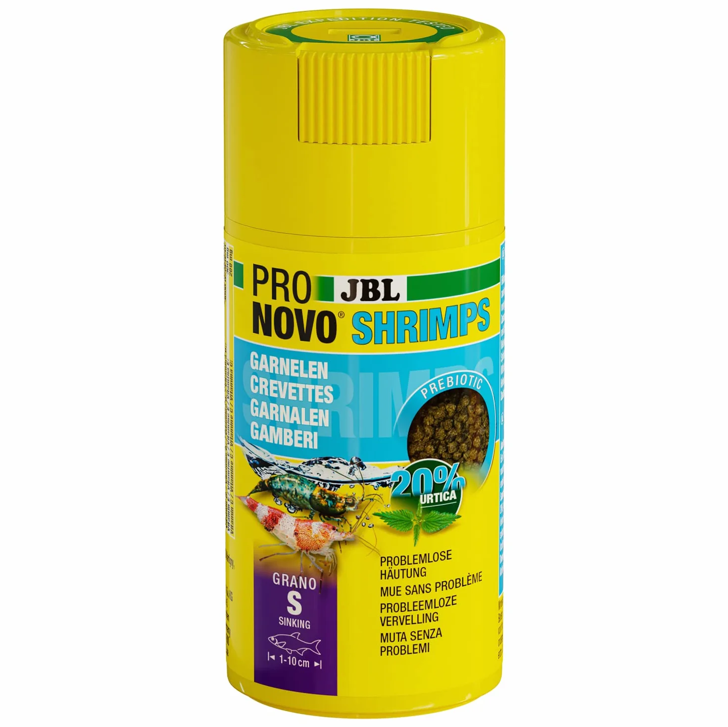 JBL PRONOVO SHRIMPS GRANO, granulat do karmy dla ryb, dozownik na klik, rozmiar S, 100 ml