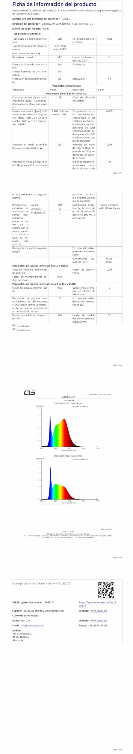 LQWELL® Lampa Sufitowa LED, IP44 Wodoodporna Lampa Łazienkowa Kwadratowa Płaska 18W 6000K 1600 Lm Cienka Do Salonu Łazienka Sypialnia Kuchnia PrzedpokÓJ Piwnica Biuro, 220 * 24 Mm