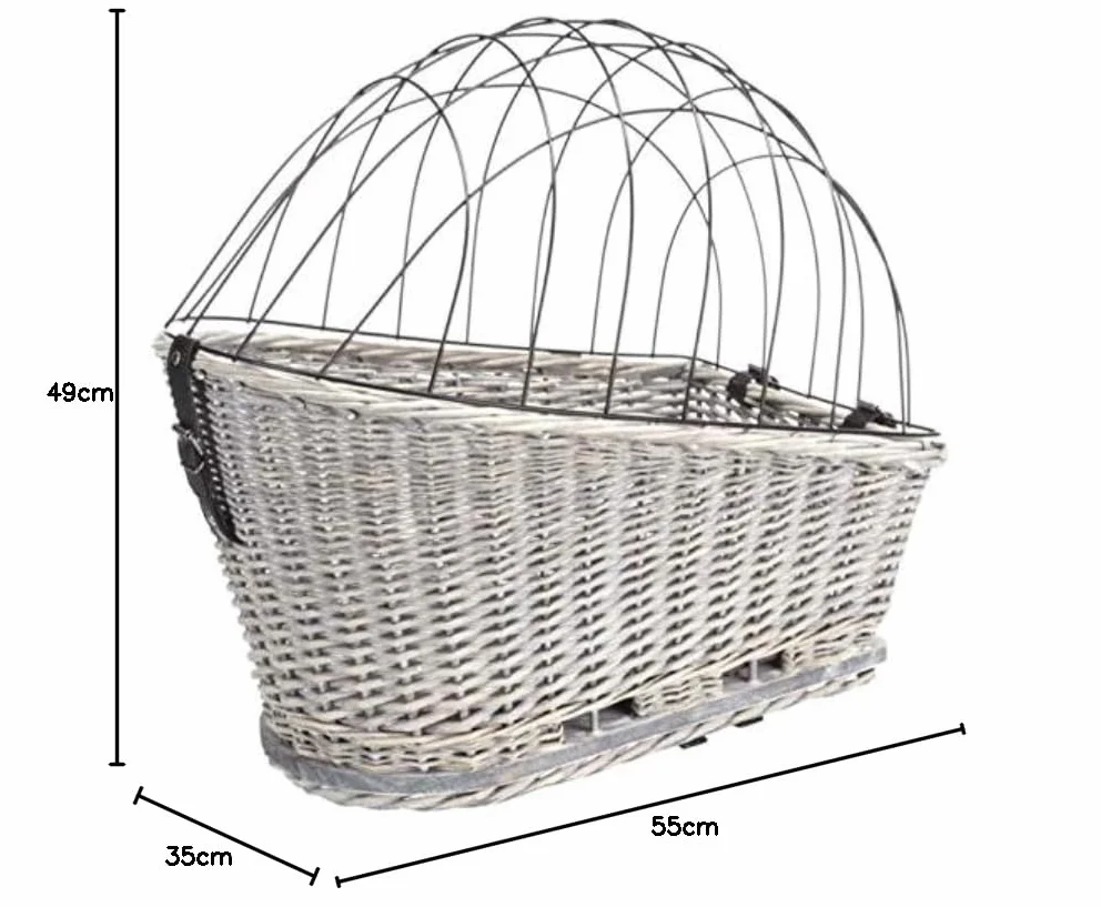 TRIXIE Kosz rowerowy dla psów do 8 kg 35×49×55 cm tkany z kratką ochronną i poduszką
