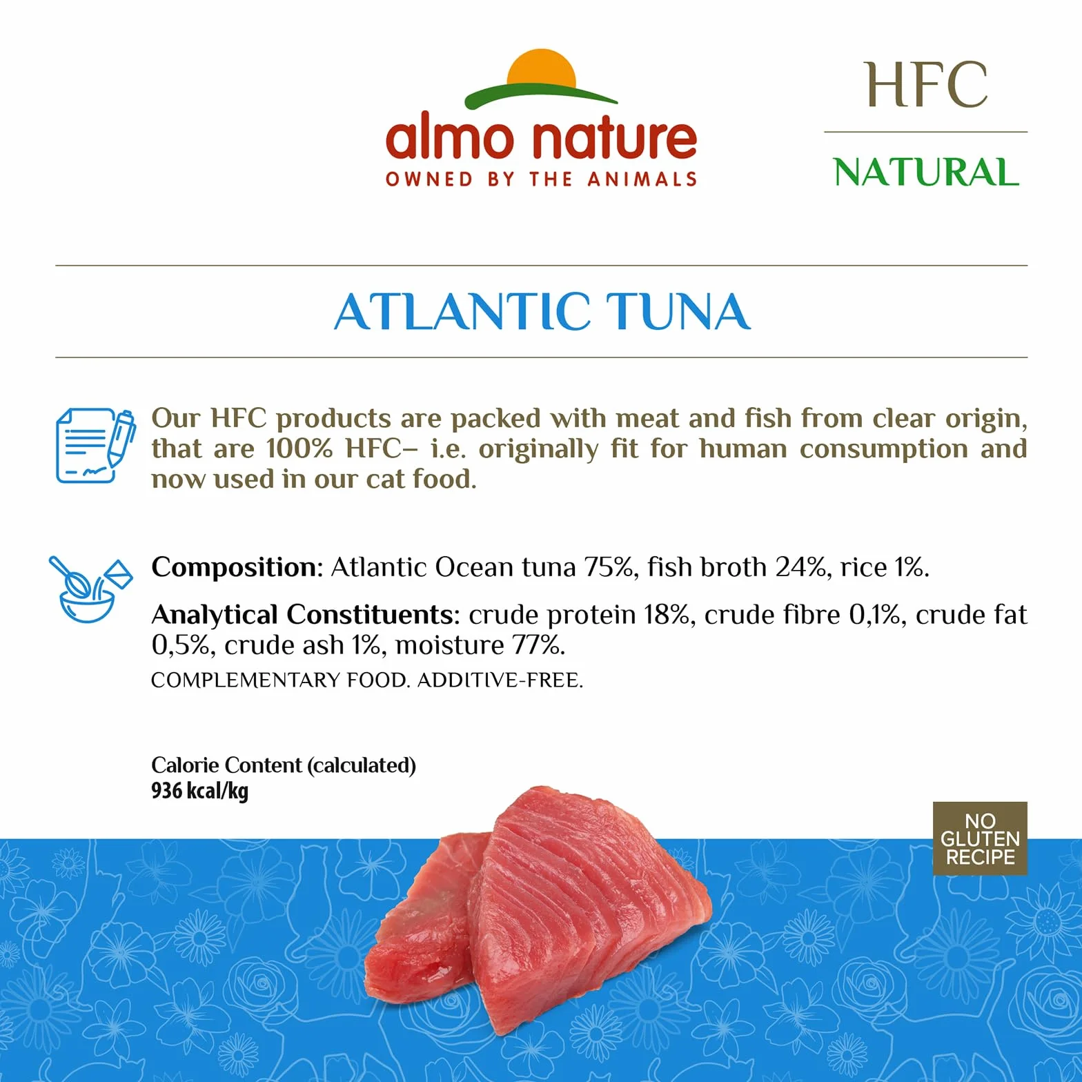 Almo Nature Hfc Natural Karma dla Kotów, Tuńczyk, 6 x 70 g