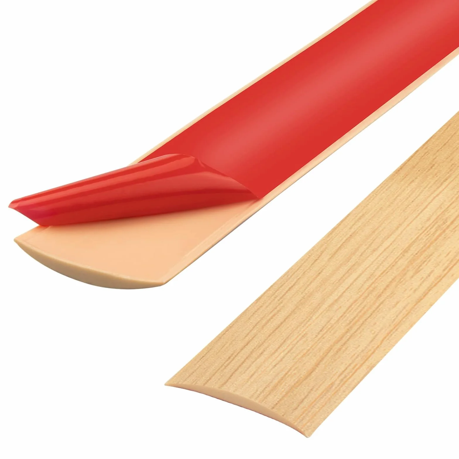 Listwy progowe z PCW, 200 cm, listwy przejściowe podłogowe, laminowane, samoprzylepne taśmy działowe do drzwi podłogowych (200 cm-4 cm-dąb)