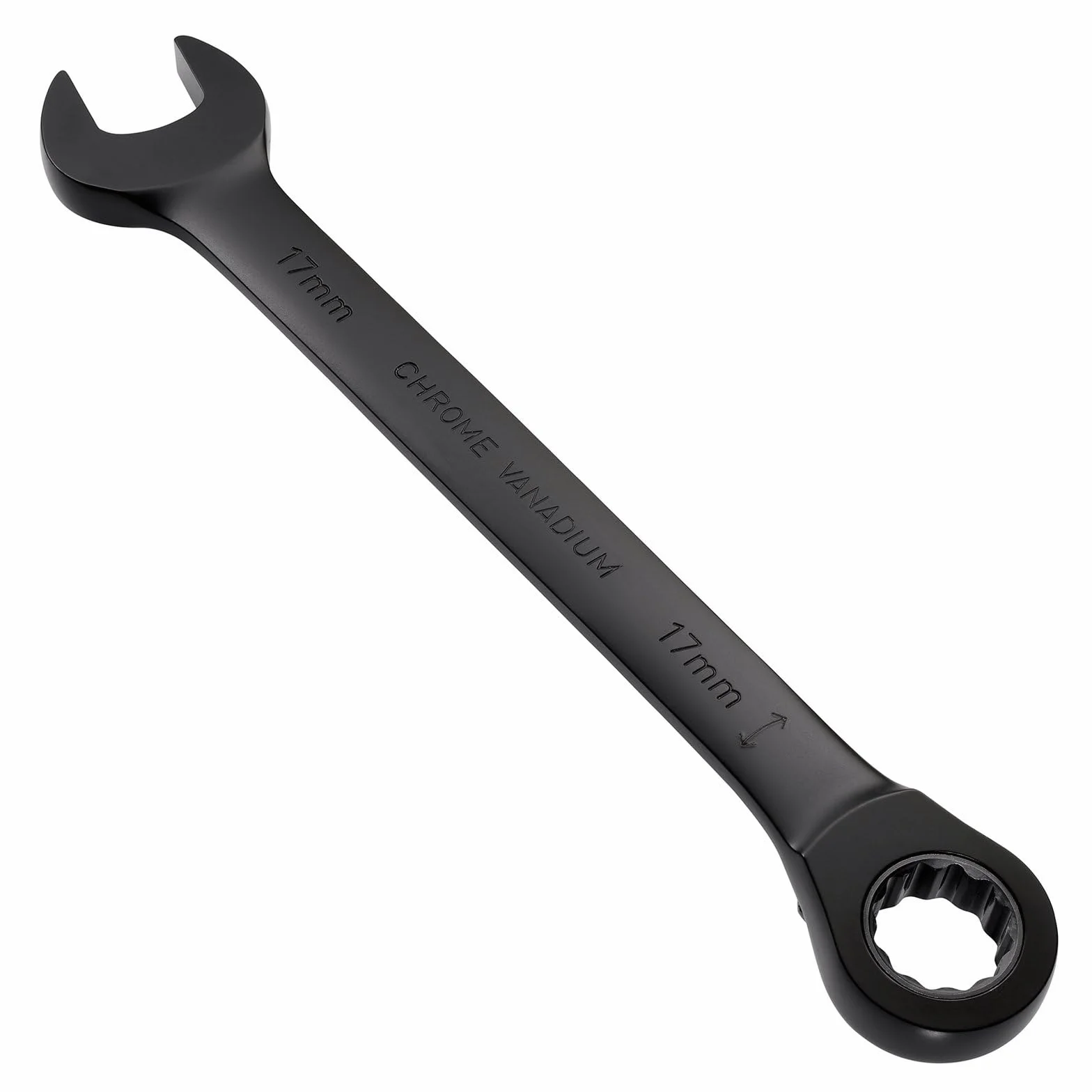 Draper 03907 Expert HI-TORQ metryczny klucz płasko-oczkowy z grzechotką, 17 mm, czarny