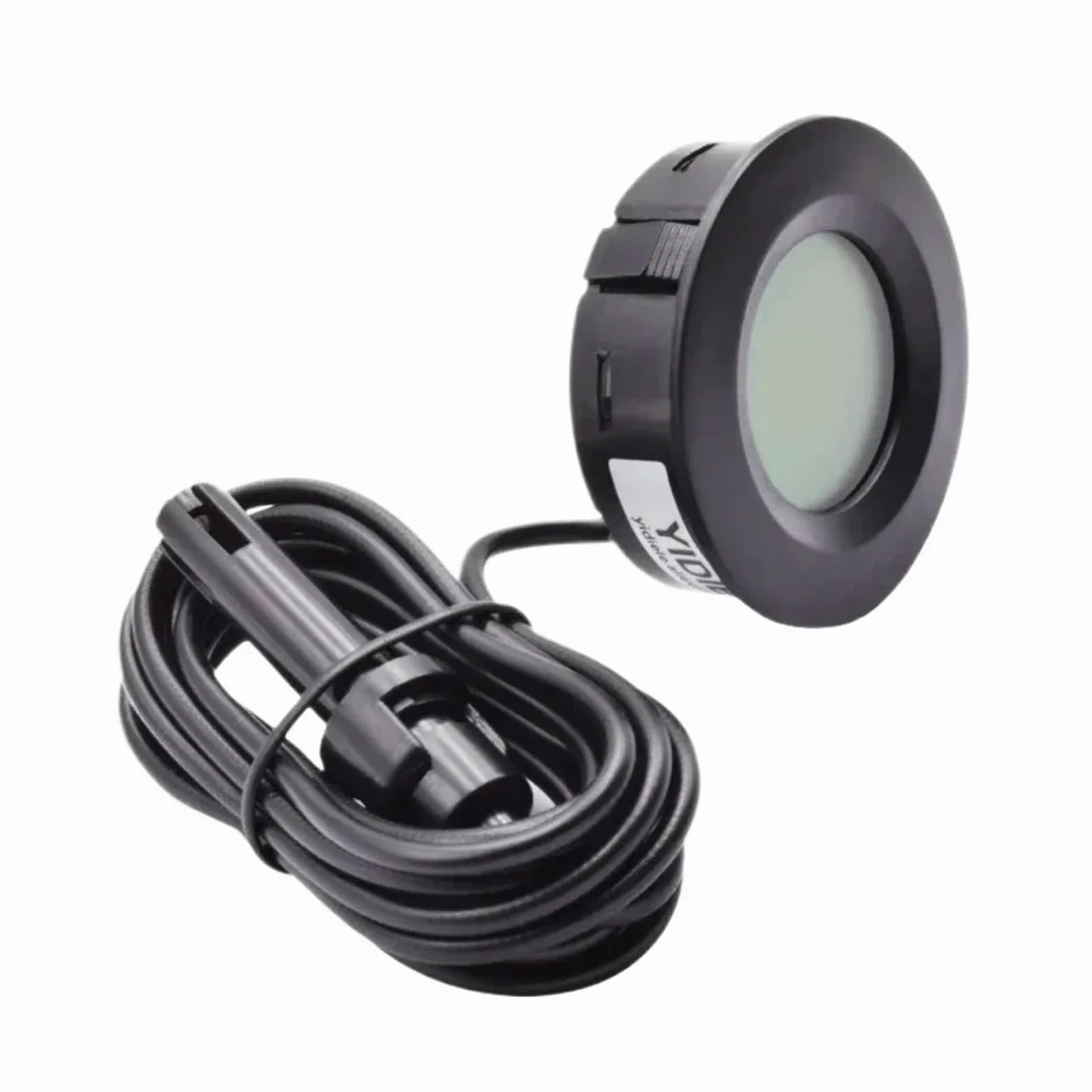 Cyfrowy termometr LCD, higrometr, inkubator do akwarium, temperatura, wilgotność powietrza, czujnik sondy (kolor: biały z kablem)
