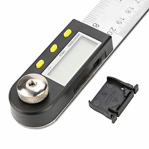 Kątomierz cyfrowy, 0-390 mm kątomierz cyfrowy 360° z wyświetlaczem LCD
