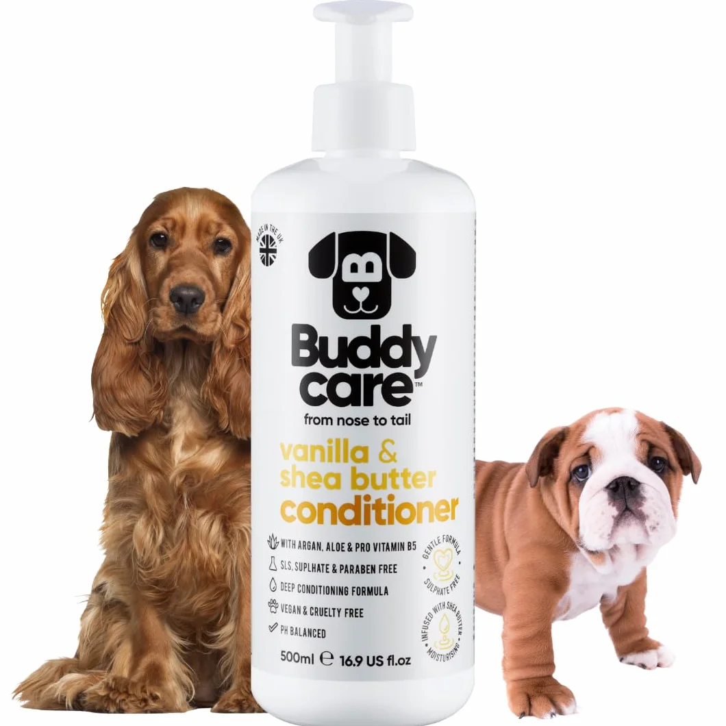 Buddycare Odżywka do Włosów 500 ML Waniliowy Masło Shea dla szczeniąt z Aloesem i Prowitaminą B5