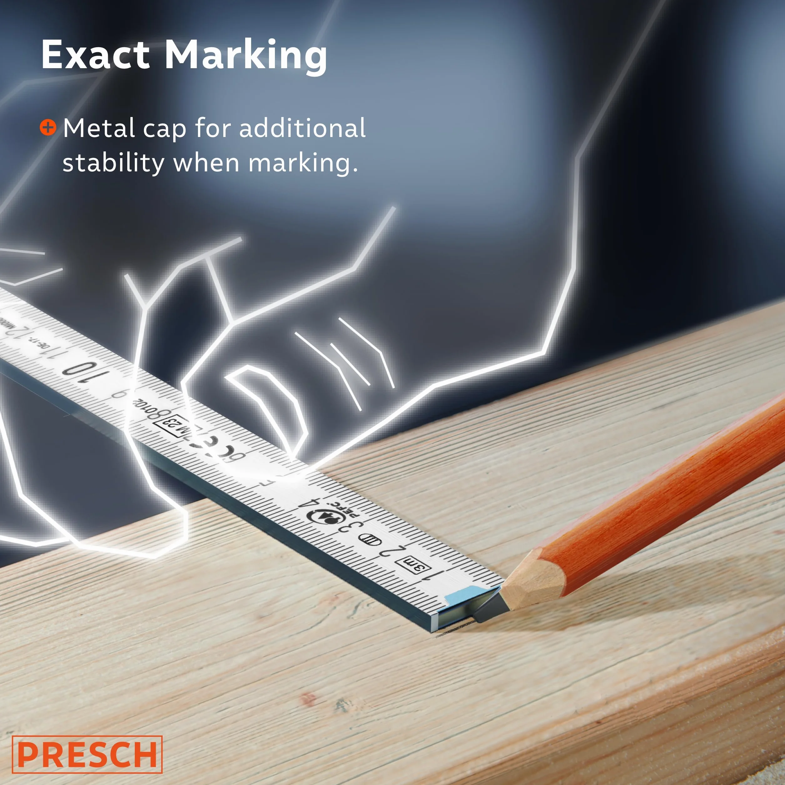 Presch składana miarka drewniana 3m z podziałką kątową niebieski