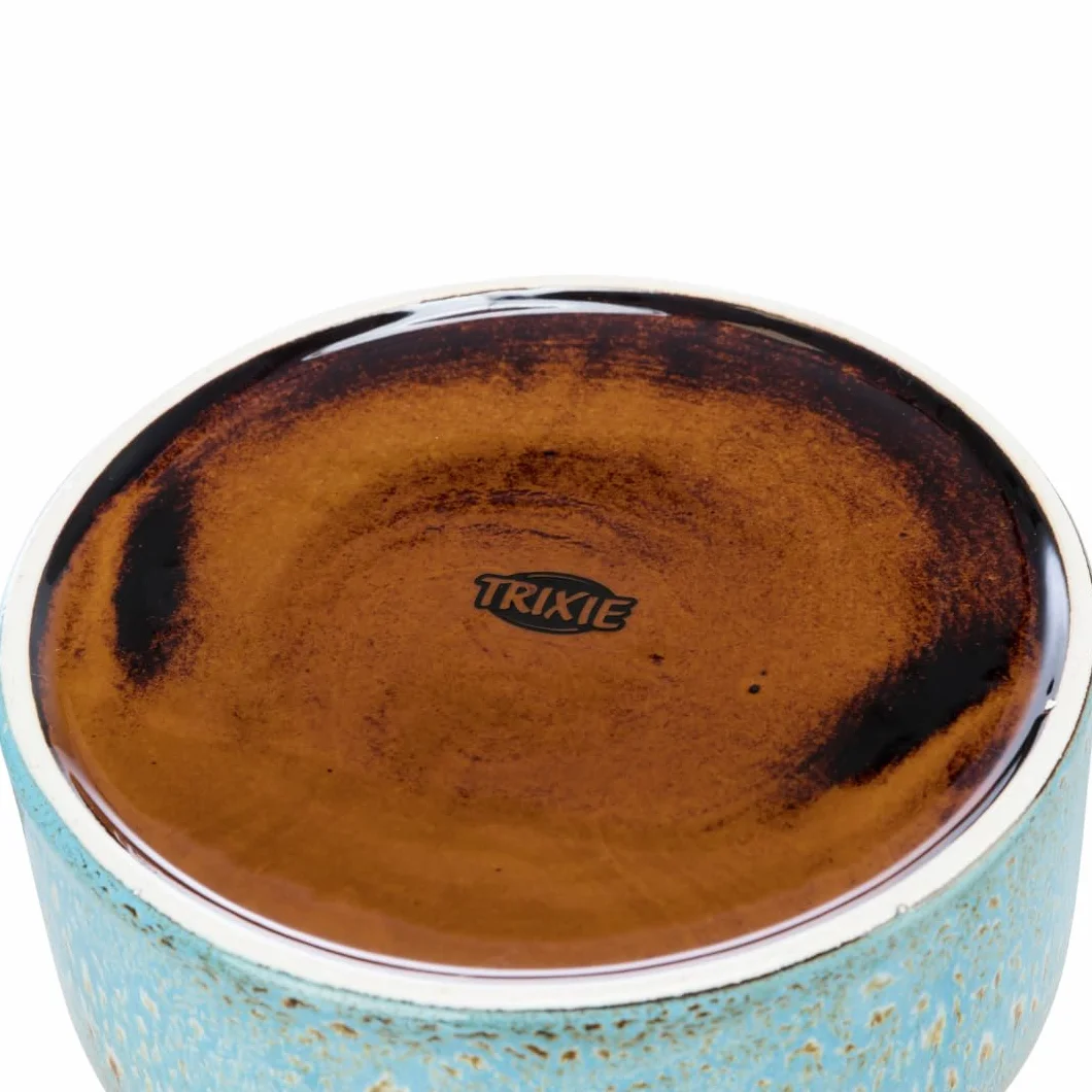 TRIXIE - Ceramiczny karmnik dla psa, 0,9 l/ø 16 cm, niebieski