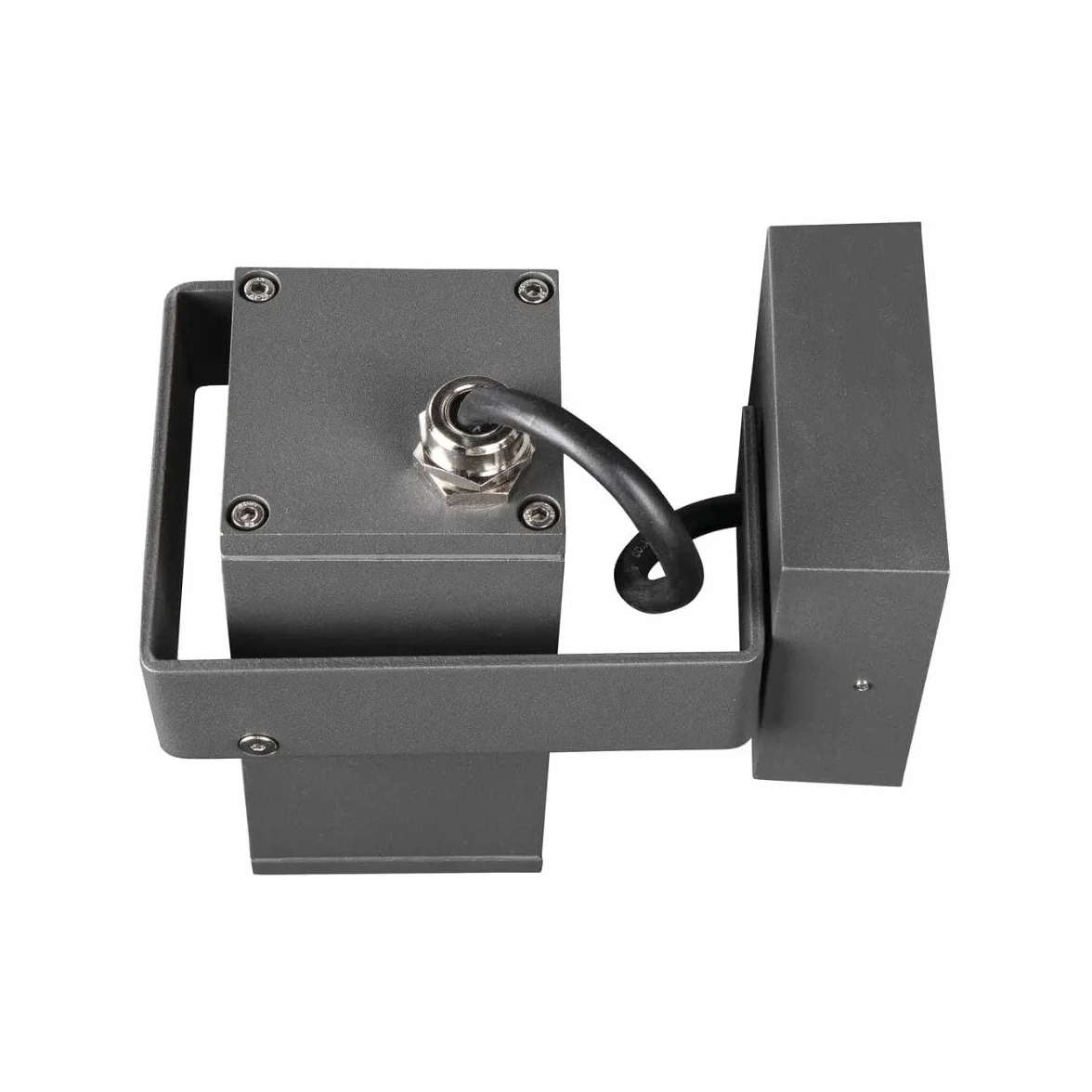 SLV Natynkowa lampa ścienna i sufitowa THEO BRACKET CW/oświetlenie ścian, ścieżek, wejść, zewnętrzny spot LED, natynkowa lampa outdoor, lampa ogrodowa, reflektor sufitowy / GU10 IP65 7W antracytowa